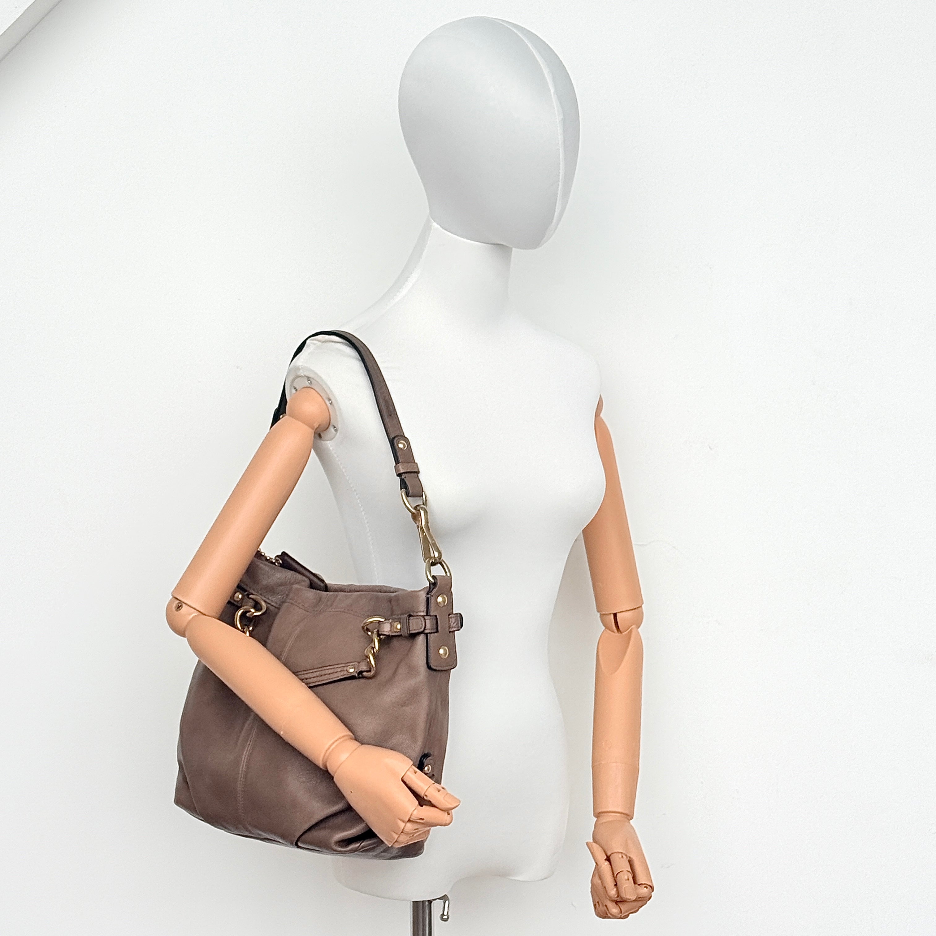 Coach Brooke Hobo Shoulder Bag Brown