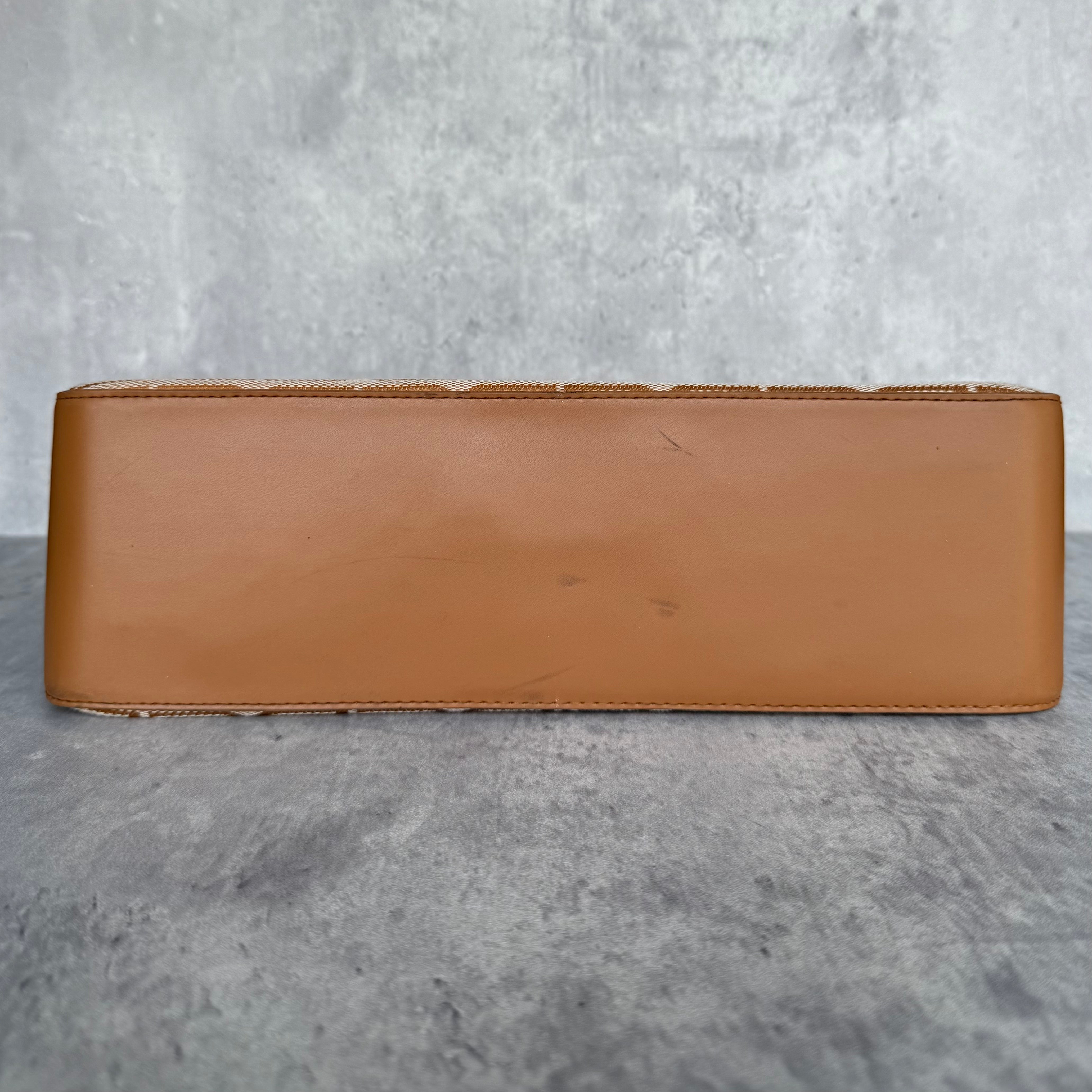 Balenciaga BB Monogram Shoulder Bag Beige/Brown