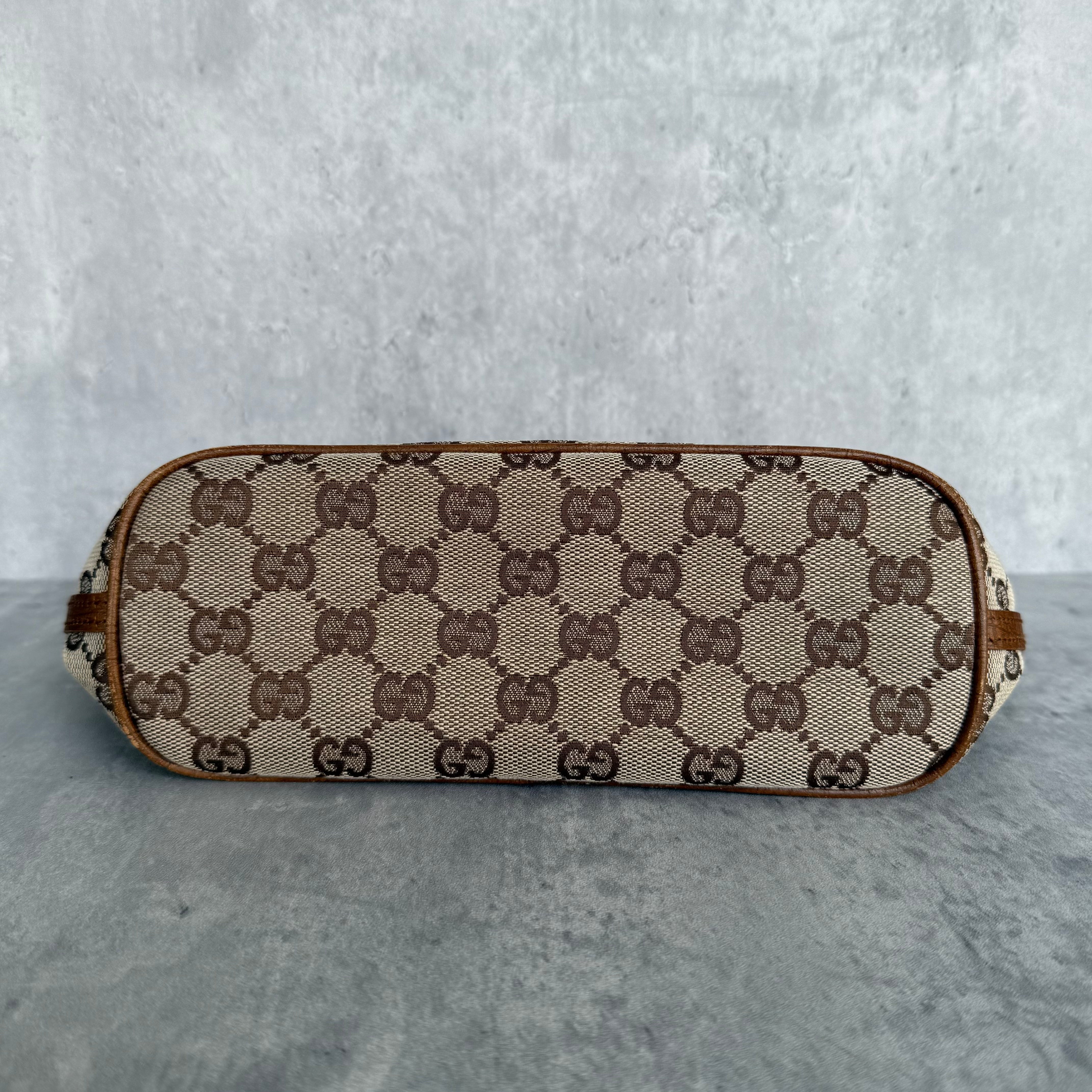Gucci GG Monogram Pochette Boat Shoulder Bag Beige