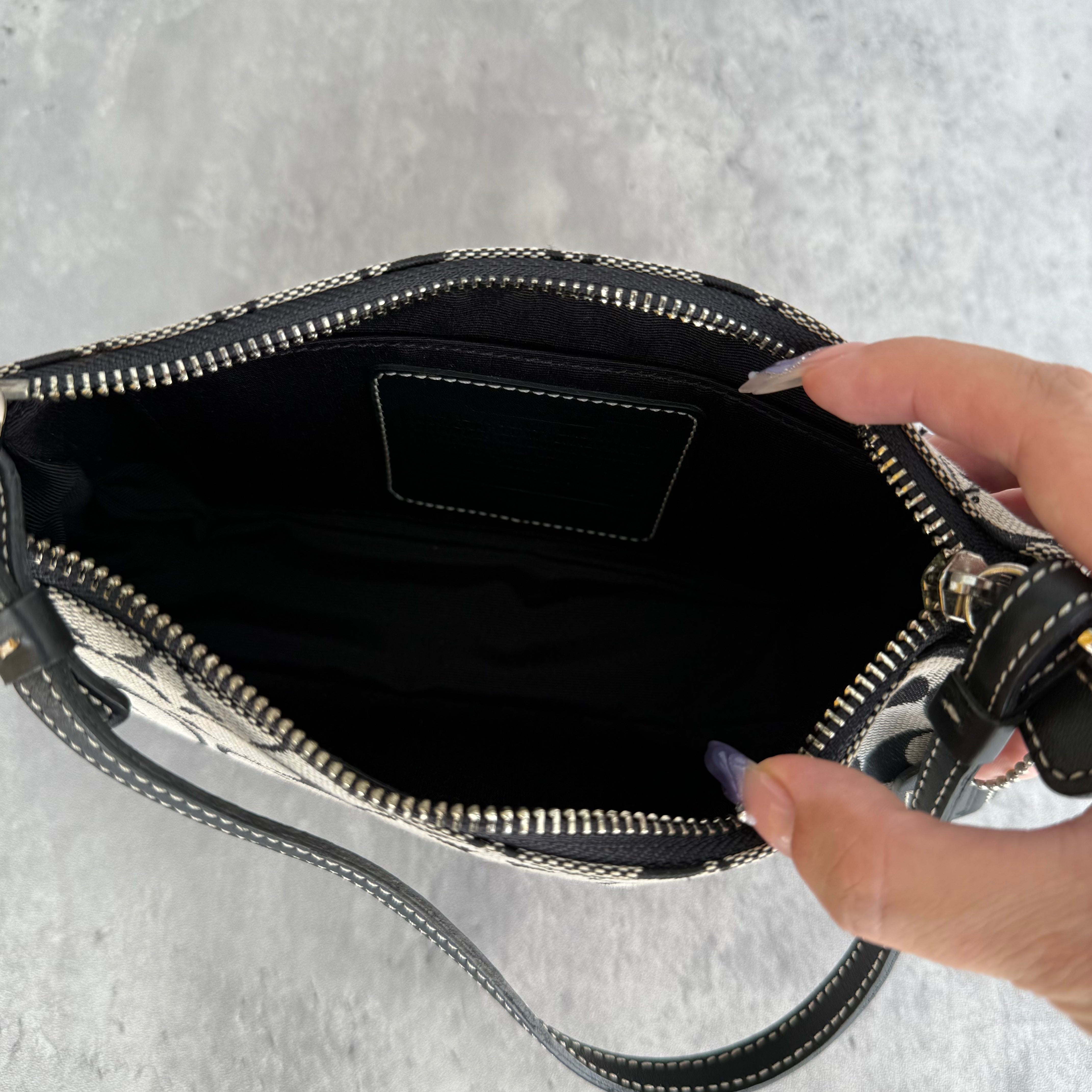 Coach Y2K Demi Shoulder Bag Grey/Black