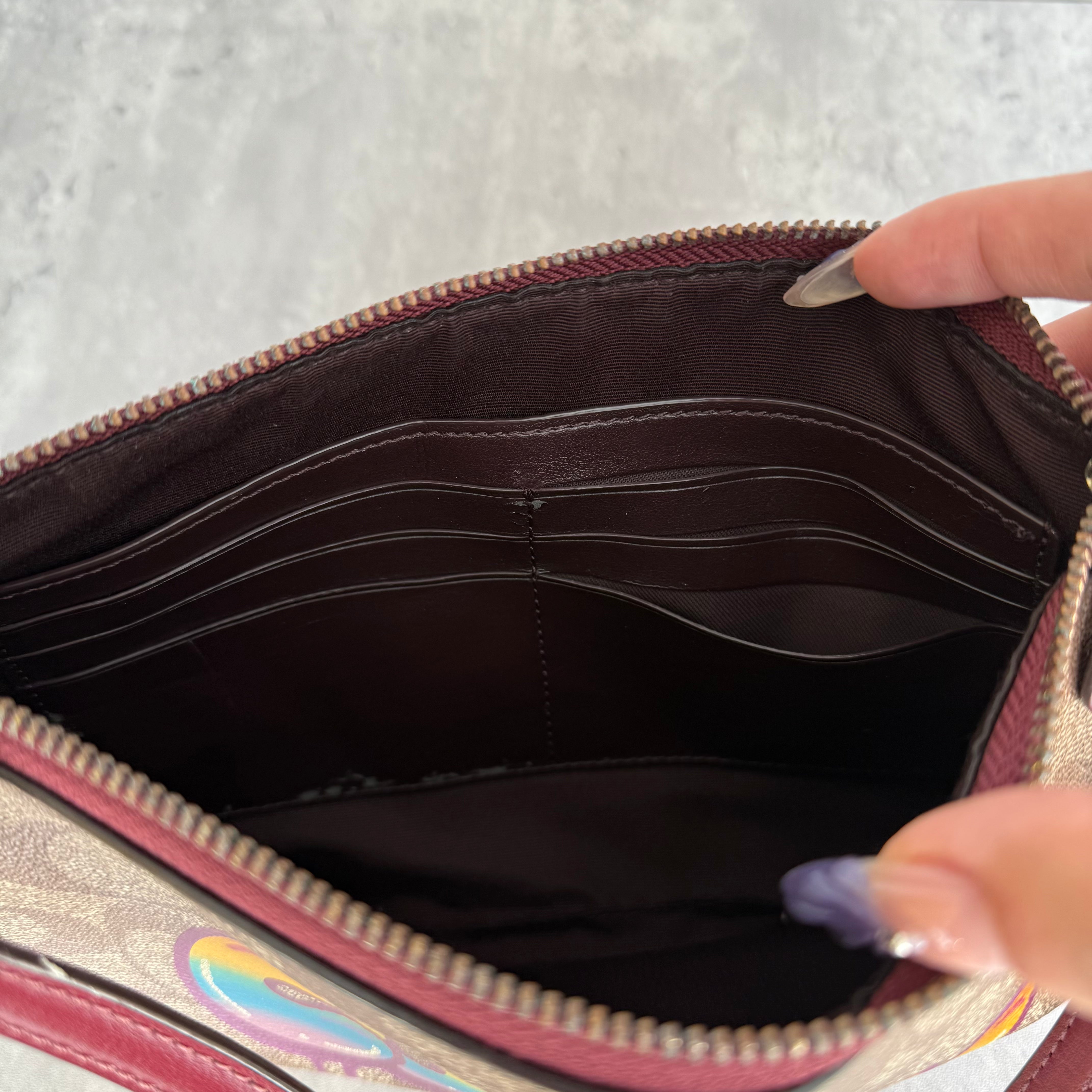 Coach Signature Canvas Graffiti Shoulder Bag