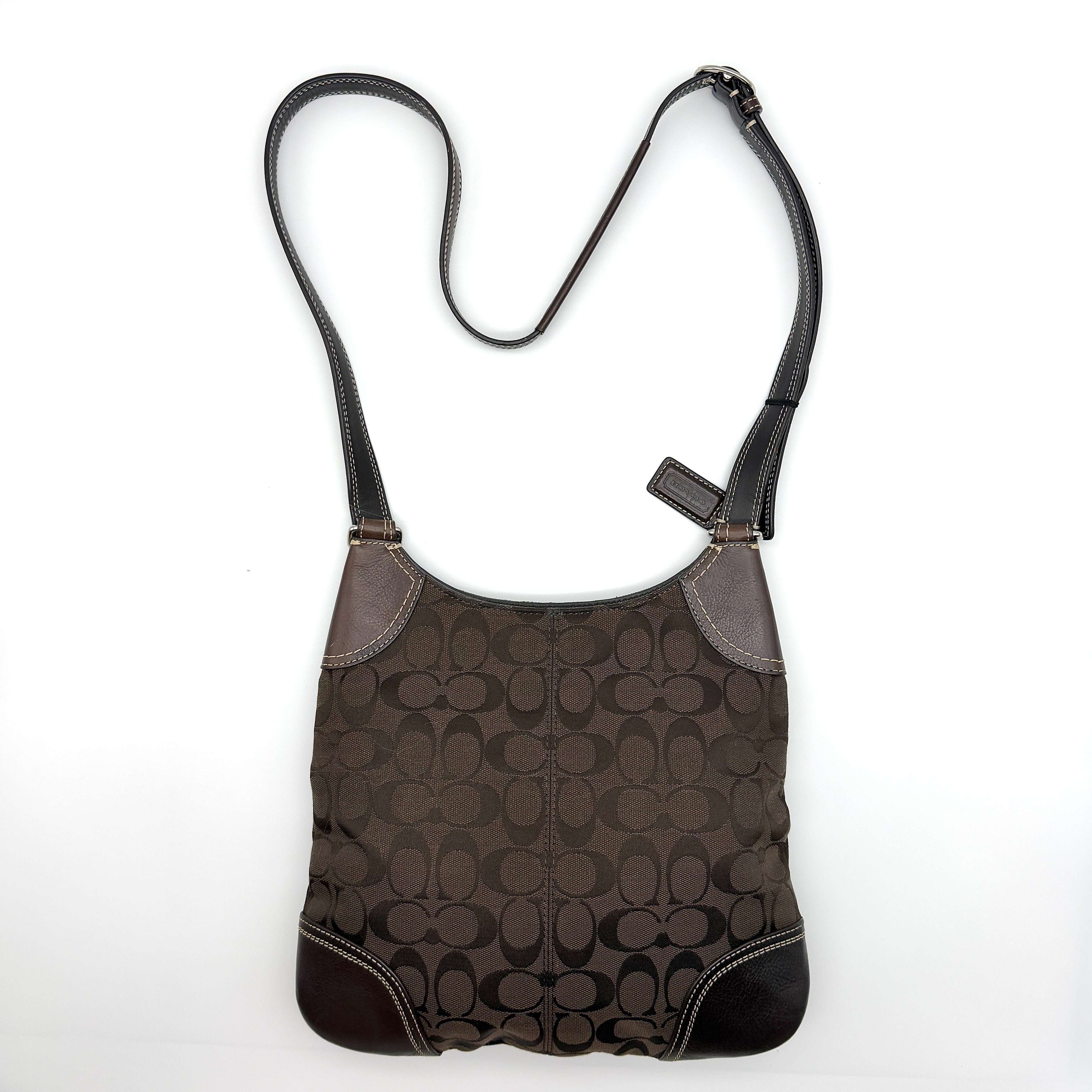 Coach Signature Turnlock Crossbody Bag Brown