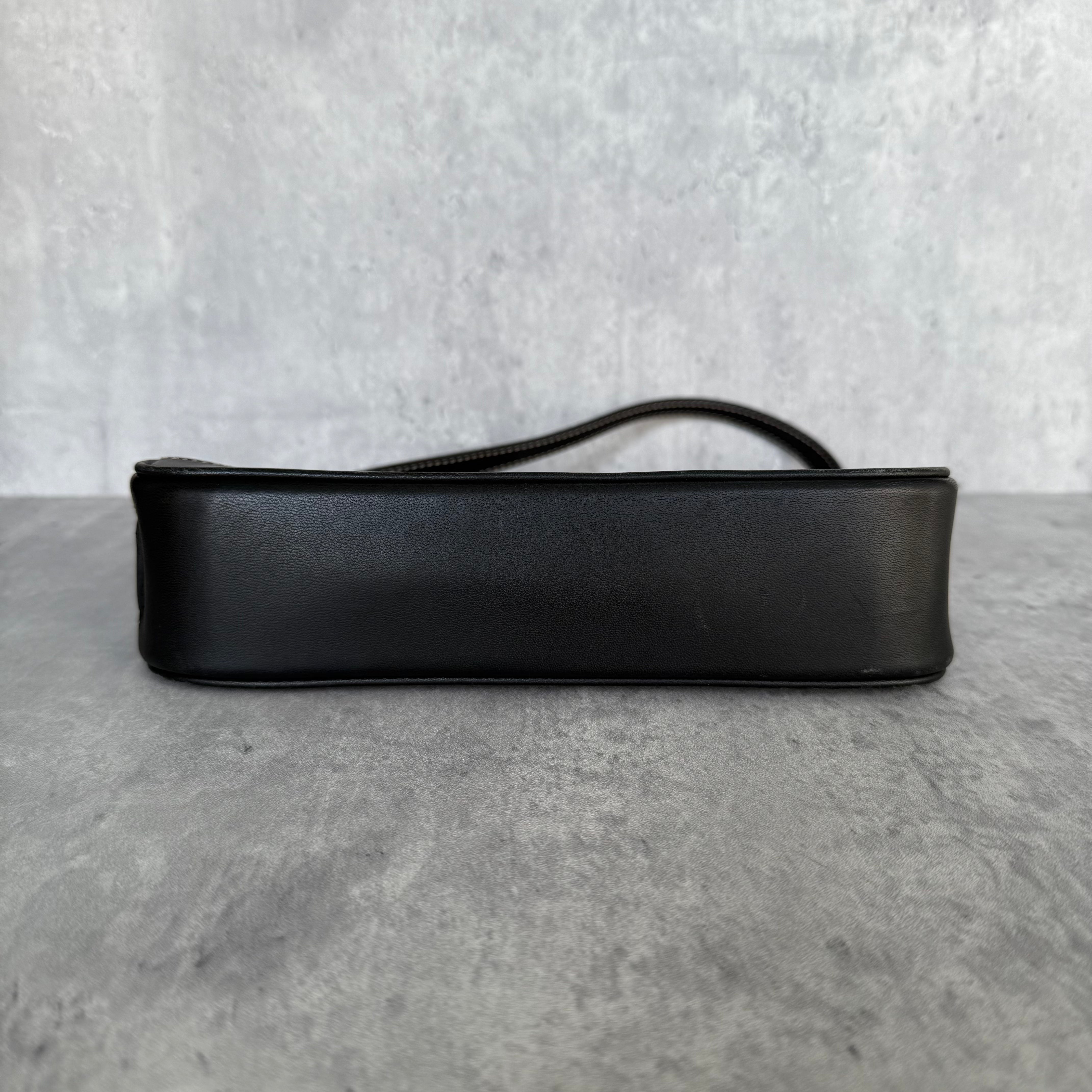 Coach Y2K Demi Leather Shoulder Bag Black