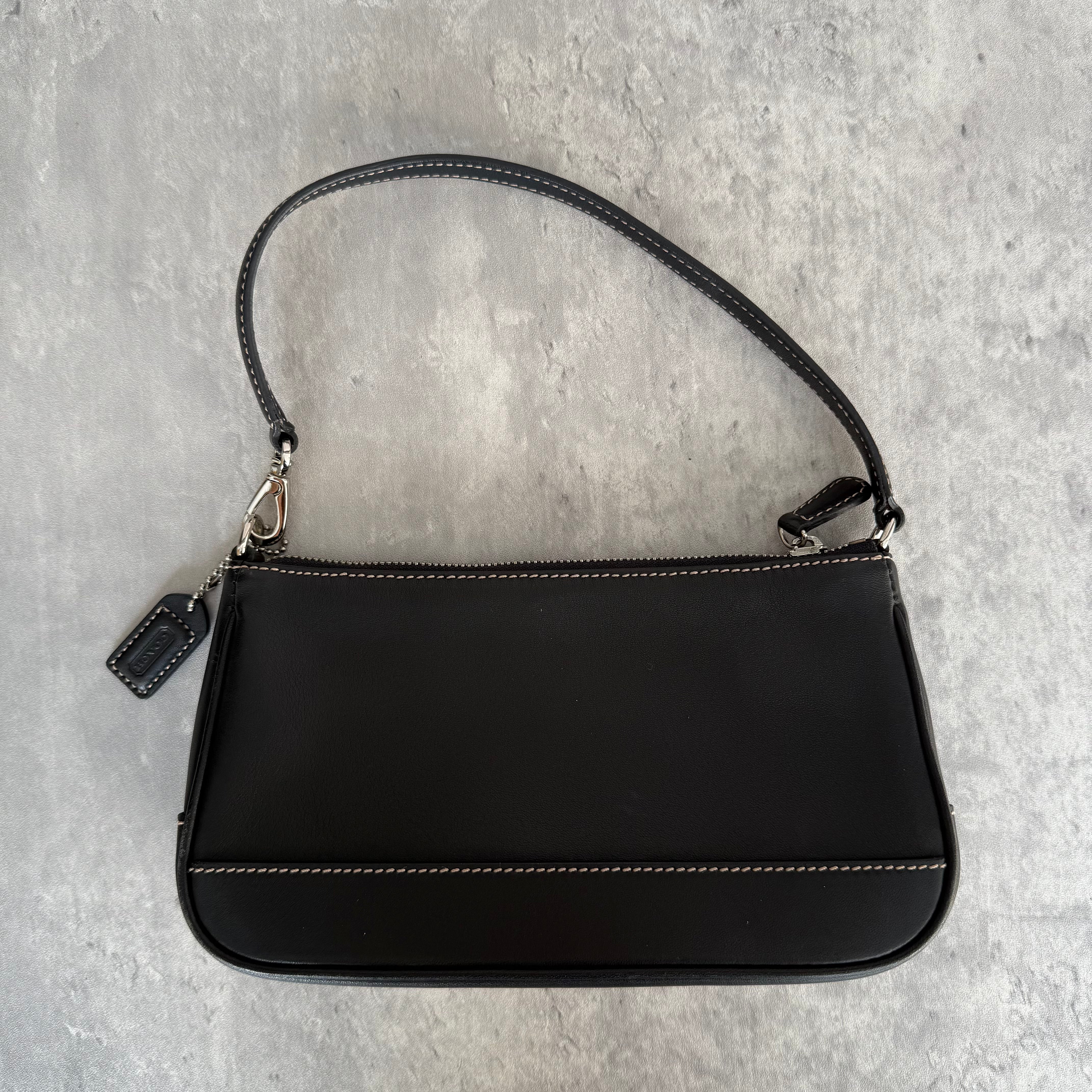 Coach Y2K Demi Leather Shoulder Bag Black