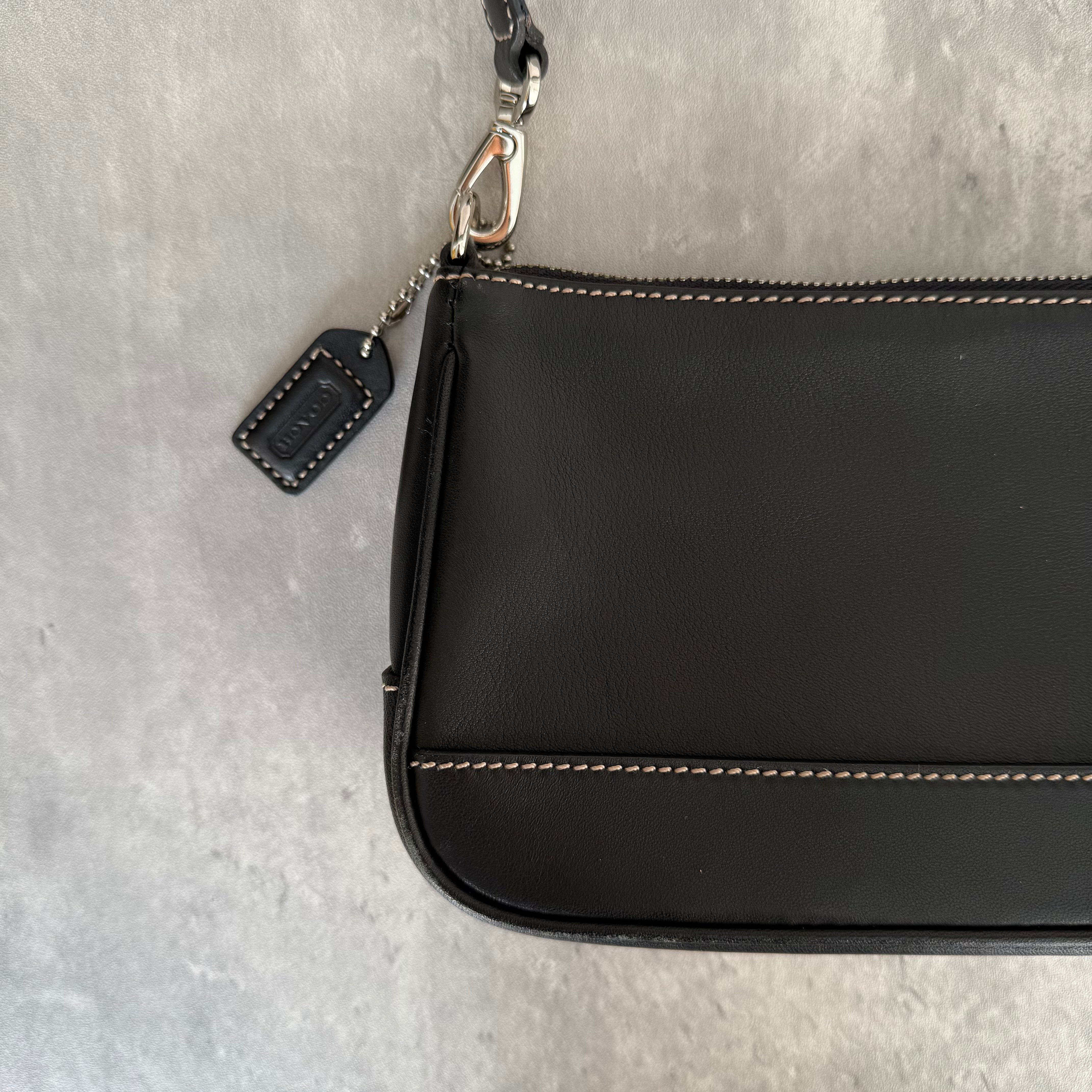Coach Y2K Demi Leather Shoulder Bag Black