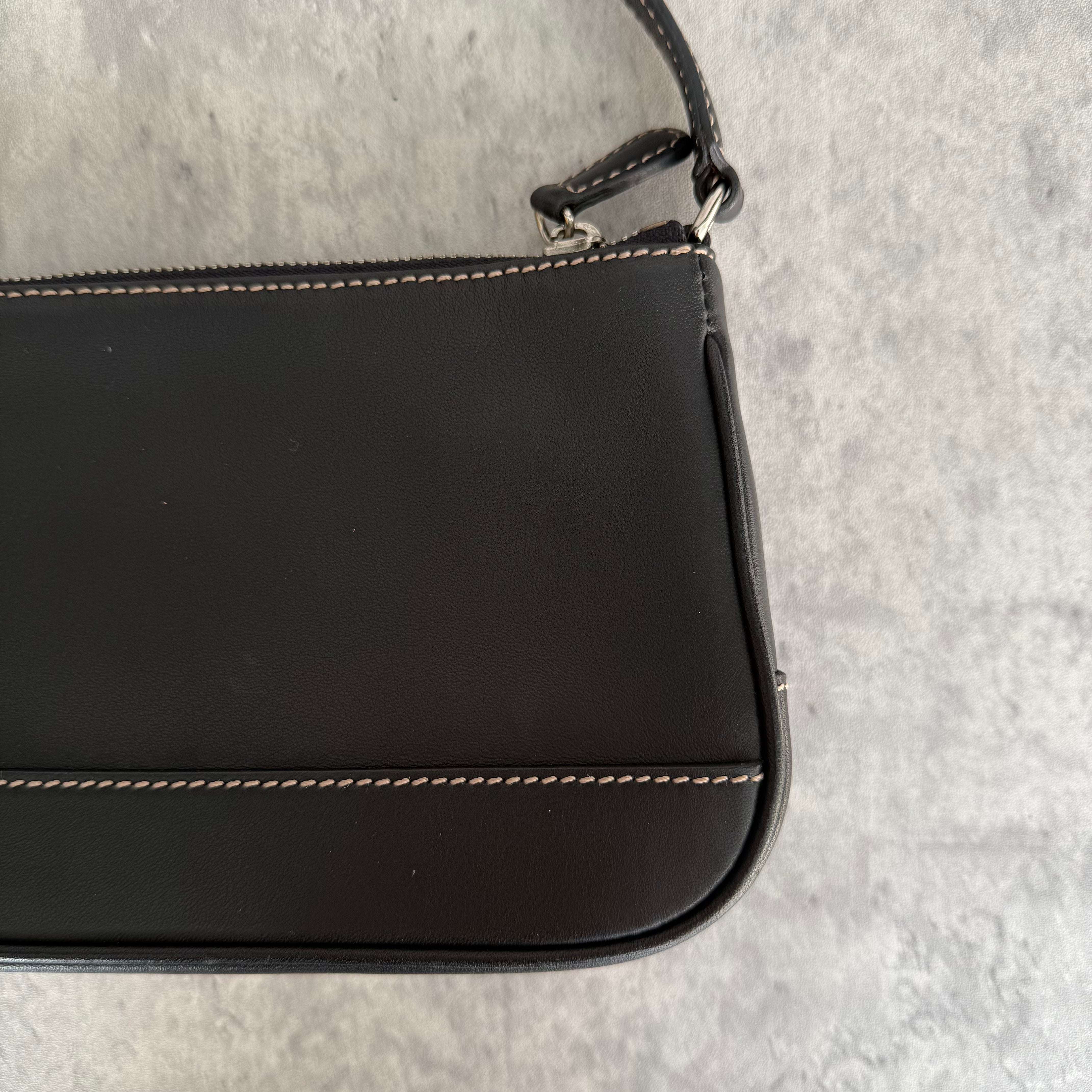 Coach Y2K Demi Leather Shoulder Bag Black
