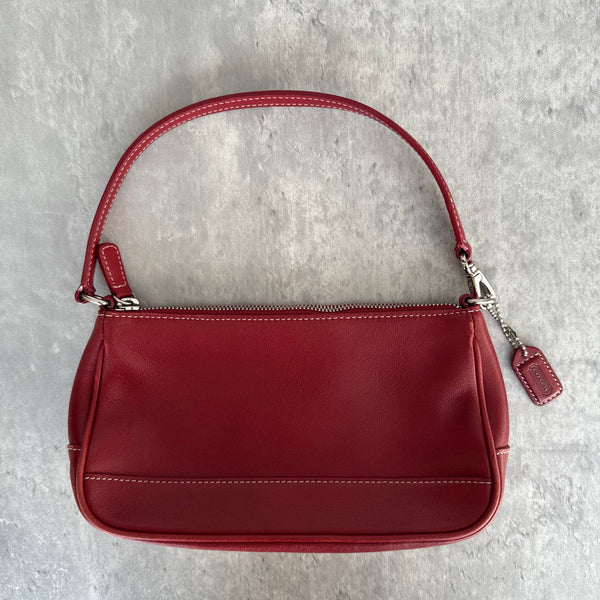 Coach Y2K Demi Leather Shoulder Bag Red