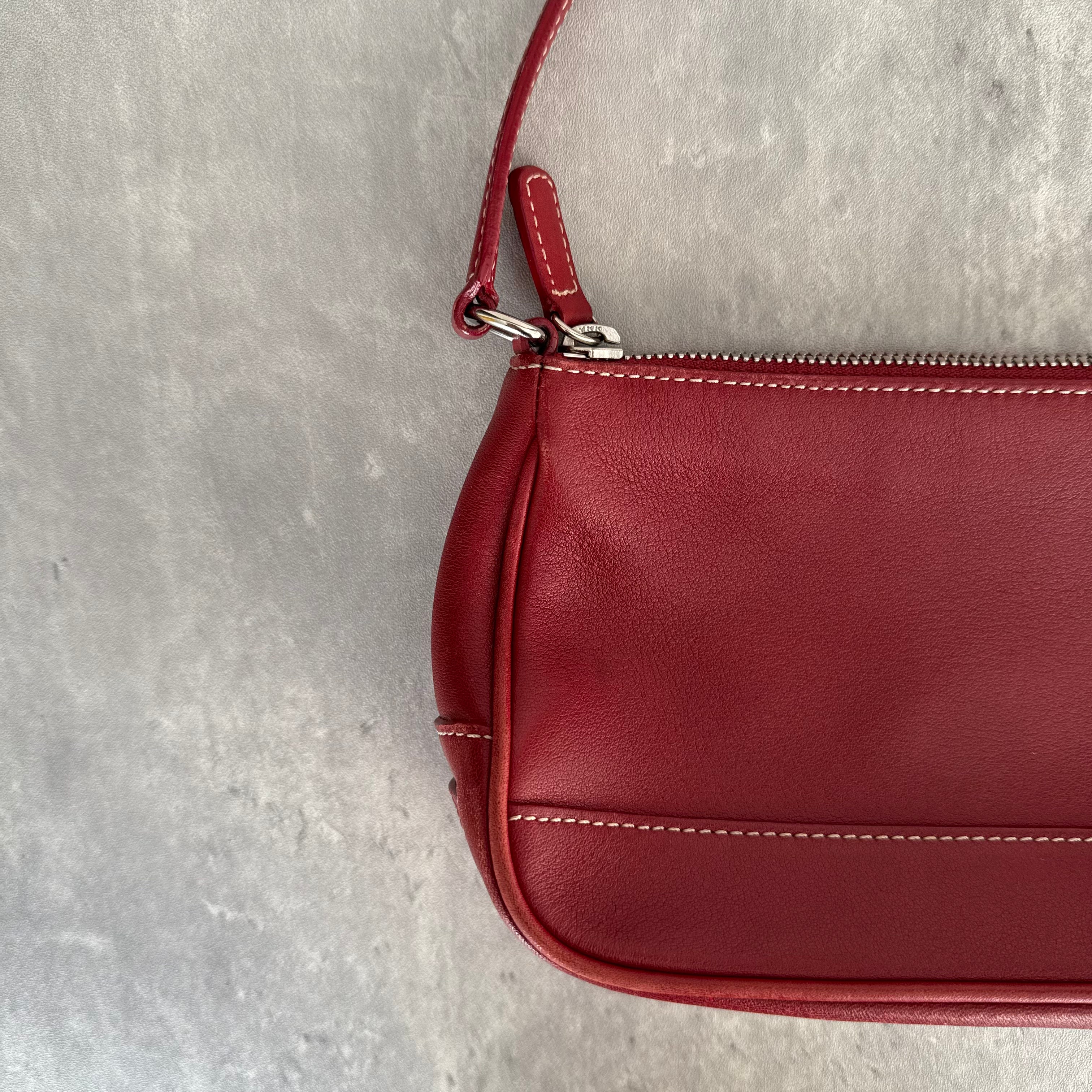 Coach Y2K Demi Leather Shoulder Bag Red