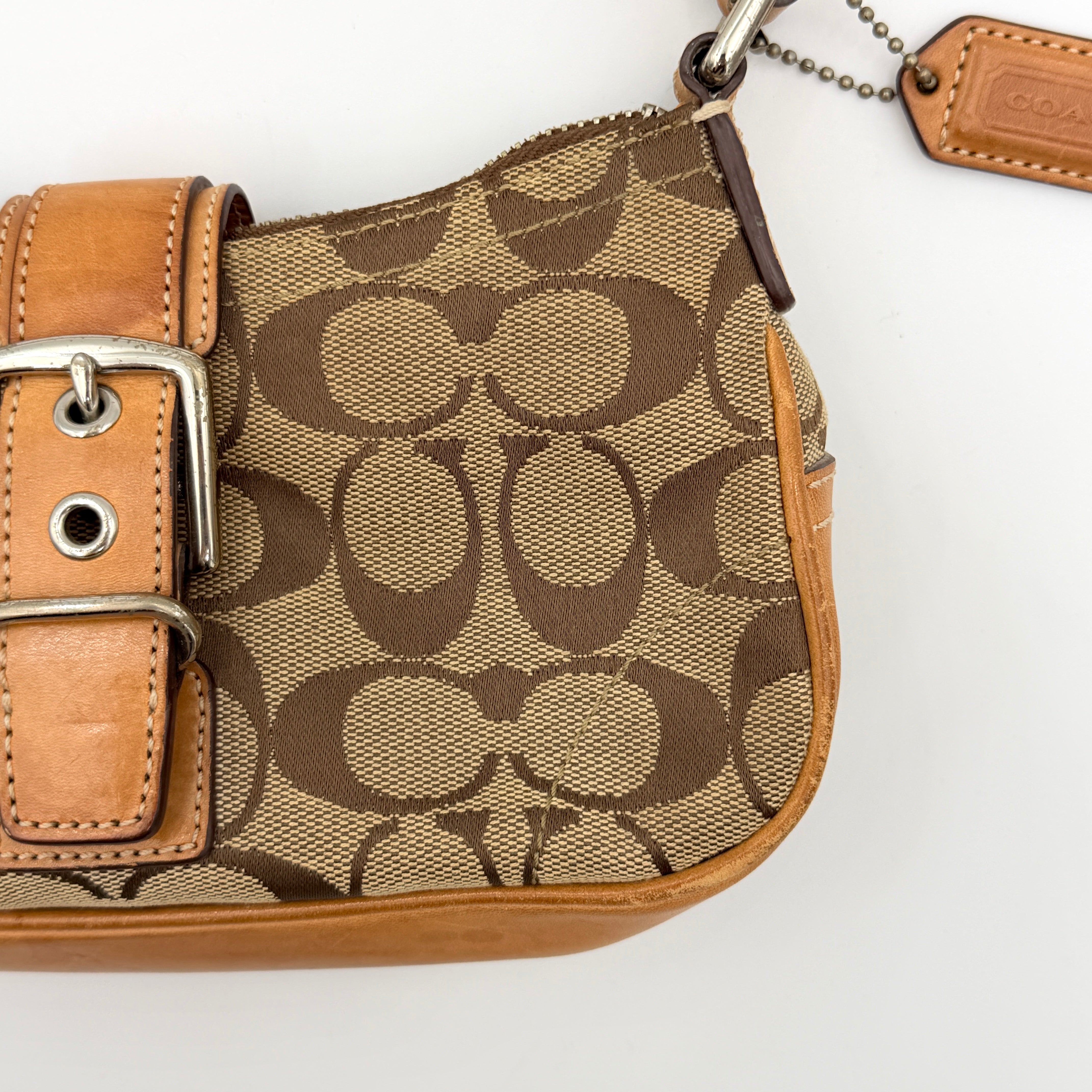 Coach Y2K Demi Soho Shoulder Bag Beige/Tan