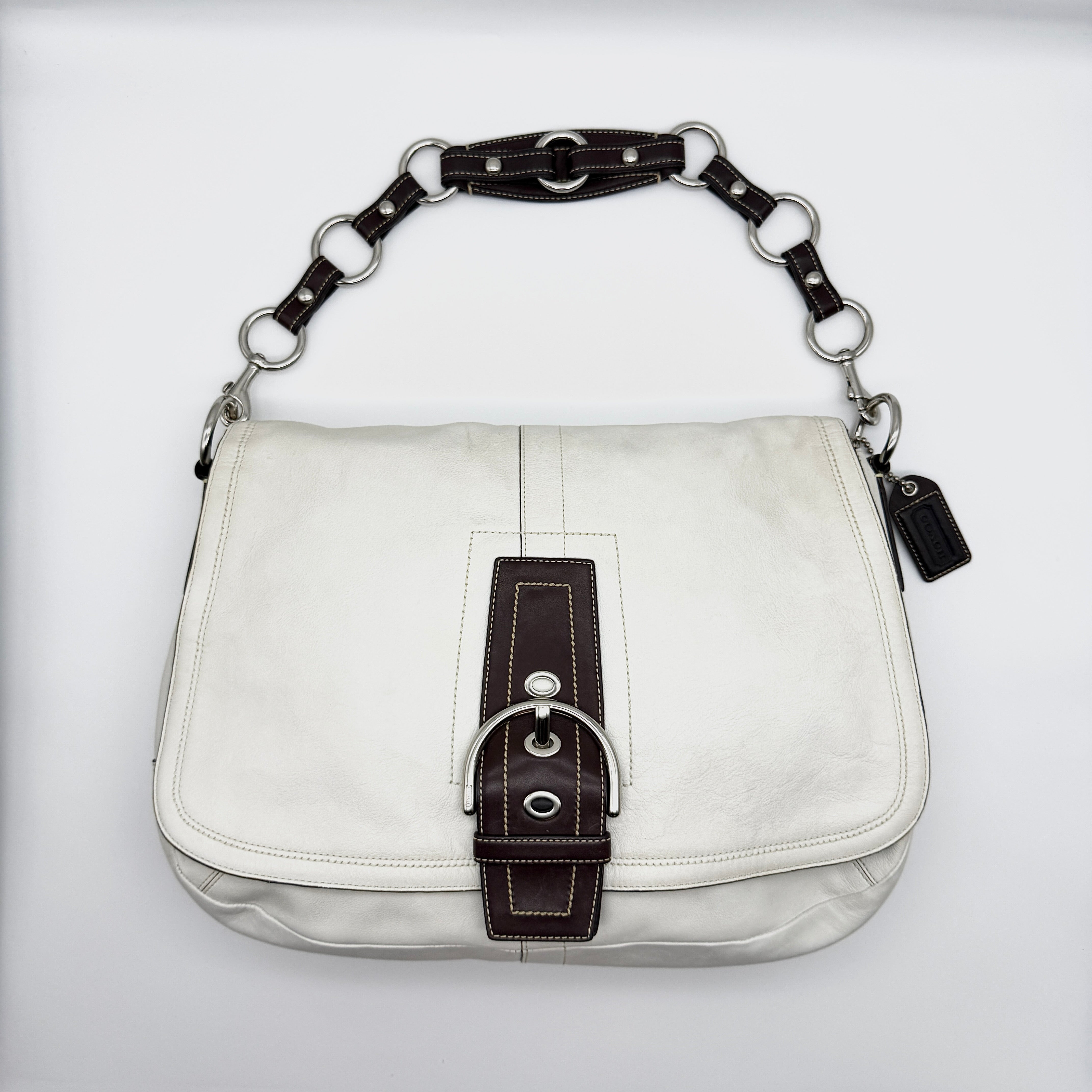 Coach Y2K Soho Shoulder Bag White/Brown