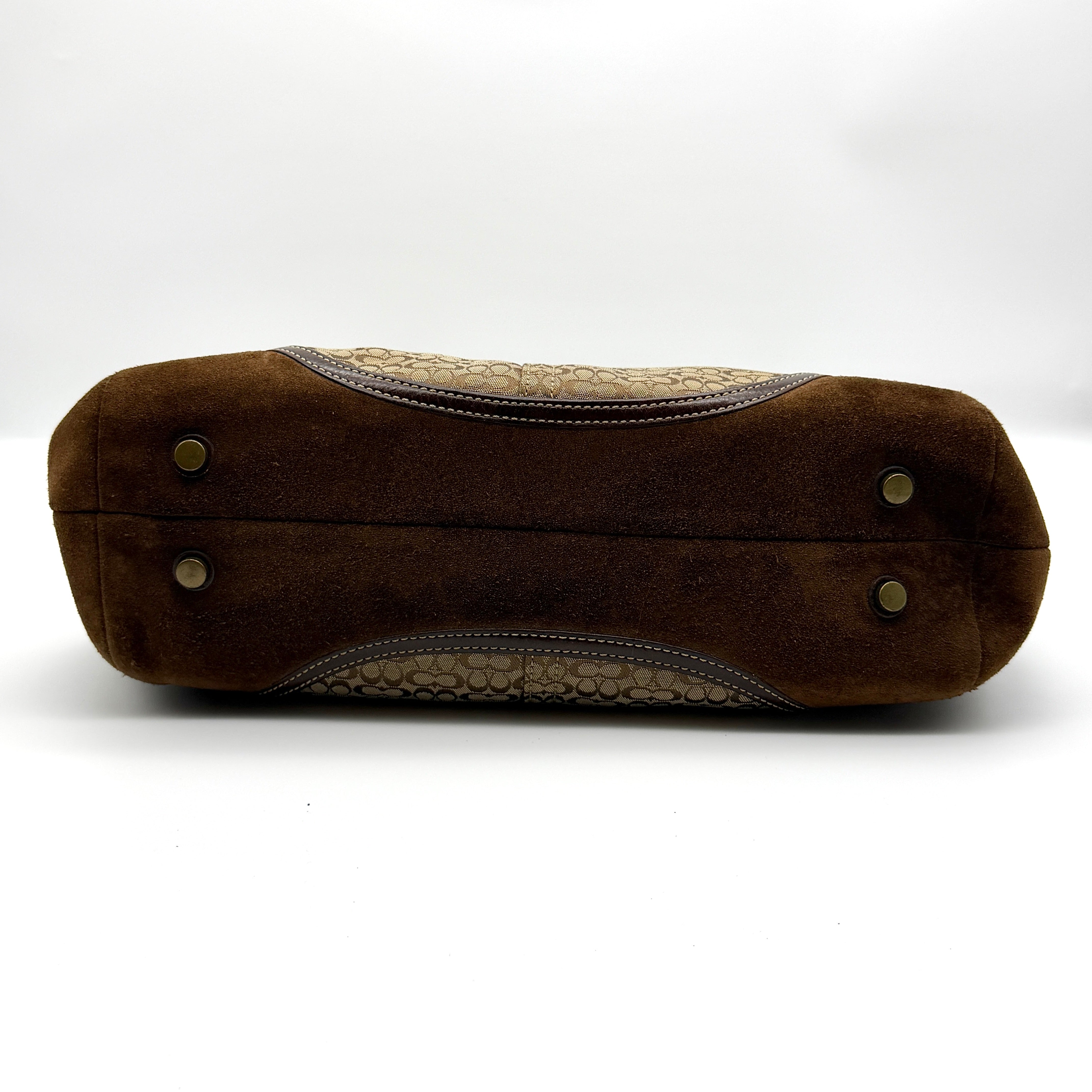 Coach Y2K Signature Soho Hampton Satchel Shoulder Bag Brown