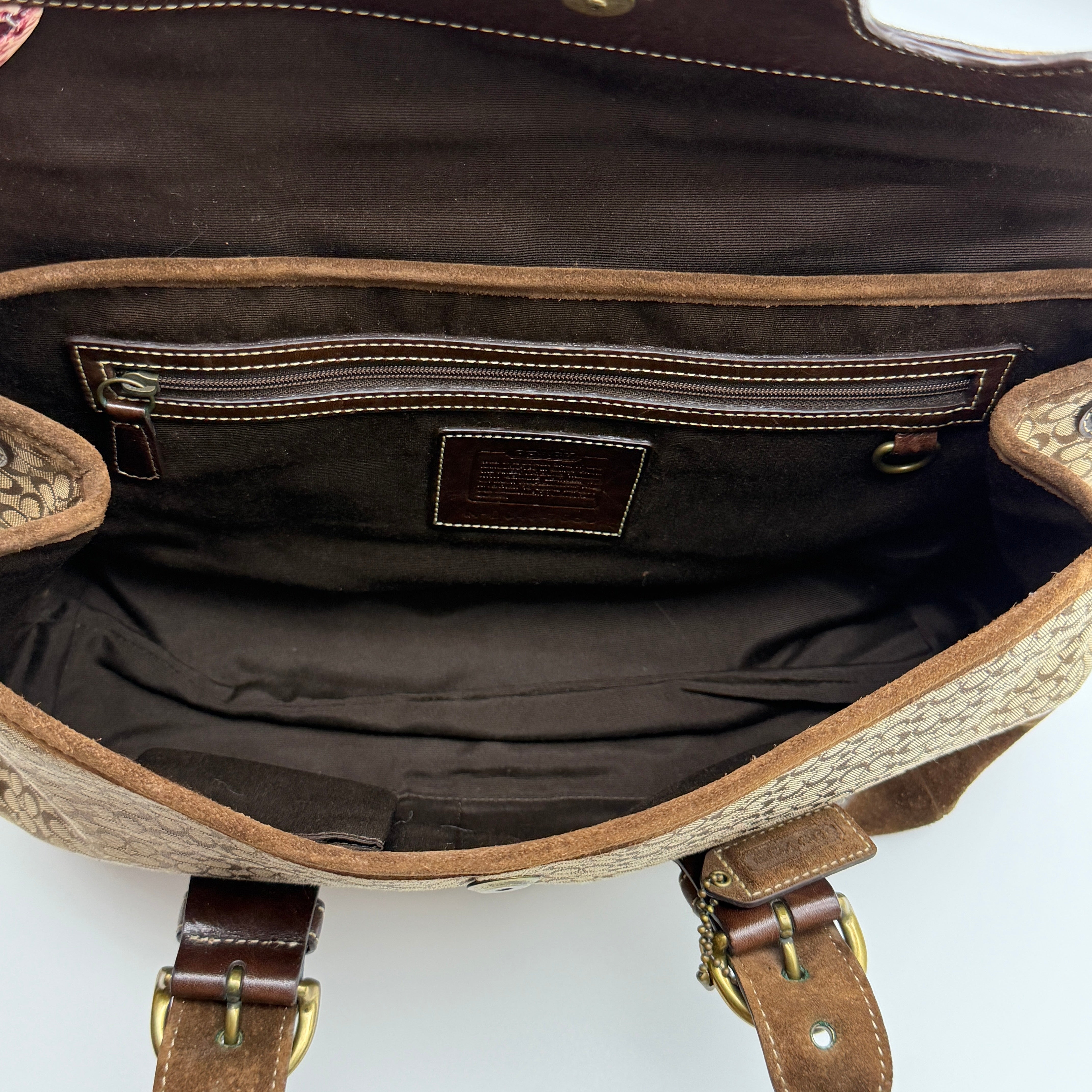 Coach Y2K Signature Soho Hampton Satchel Shoulder Bag Brown