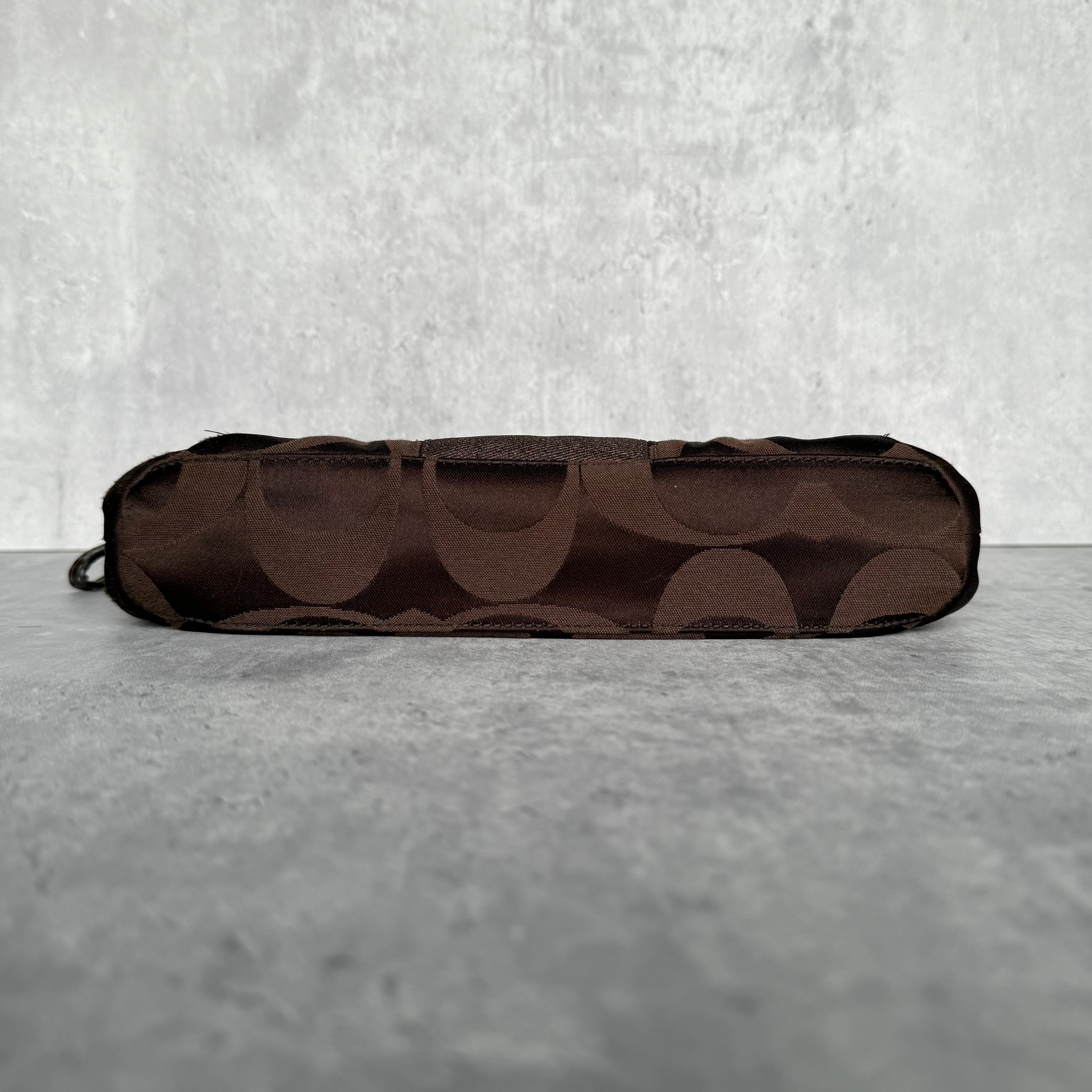 Coach 2Way Signature Stripe Shoulder Bag Brown/Brown