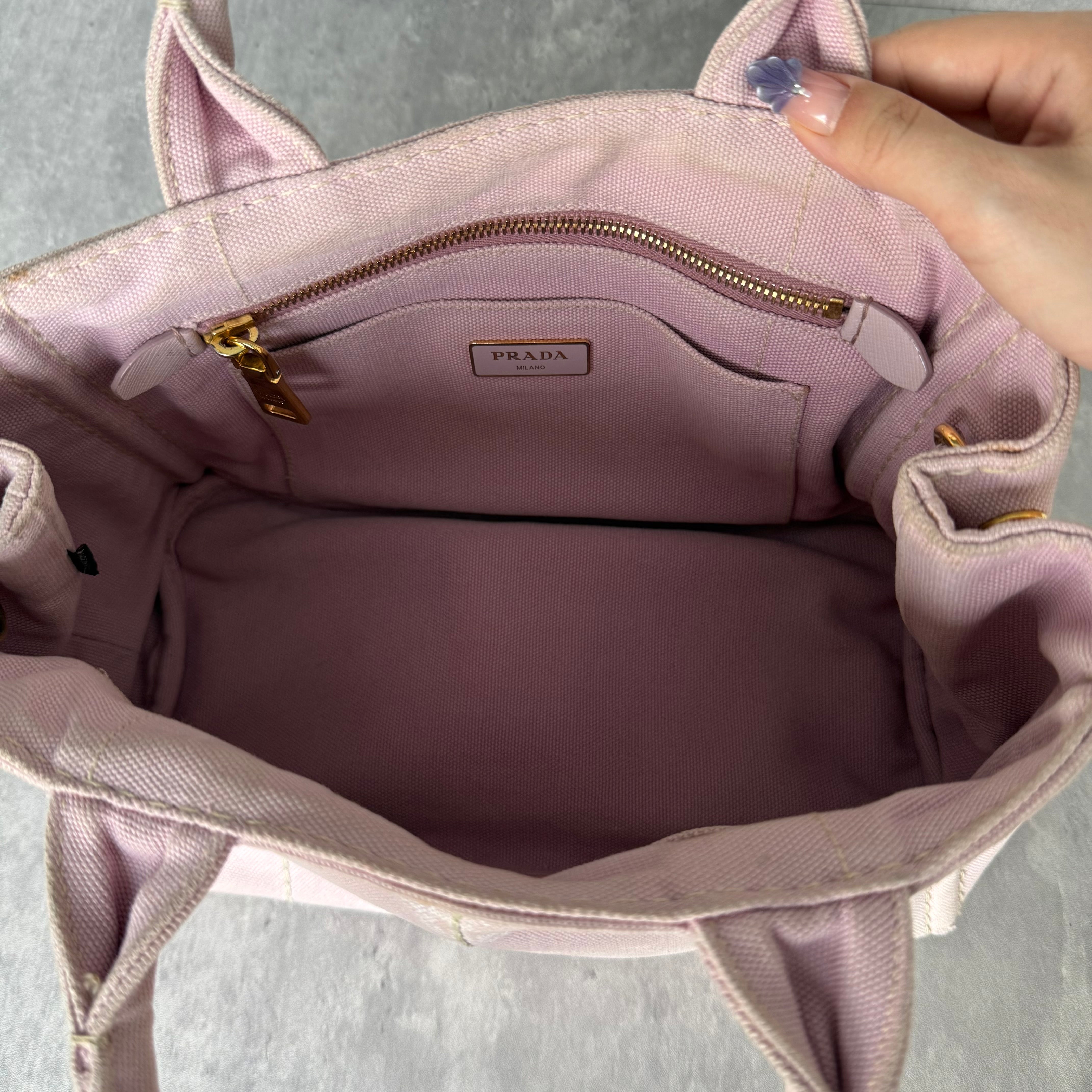 Prada Canapa Tote Bag Light Pink