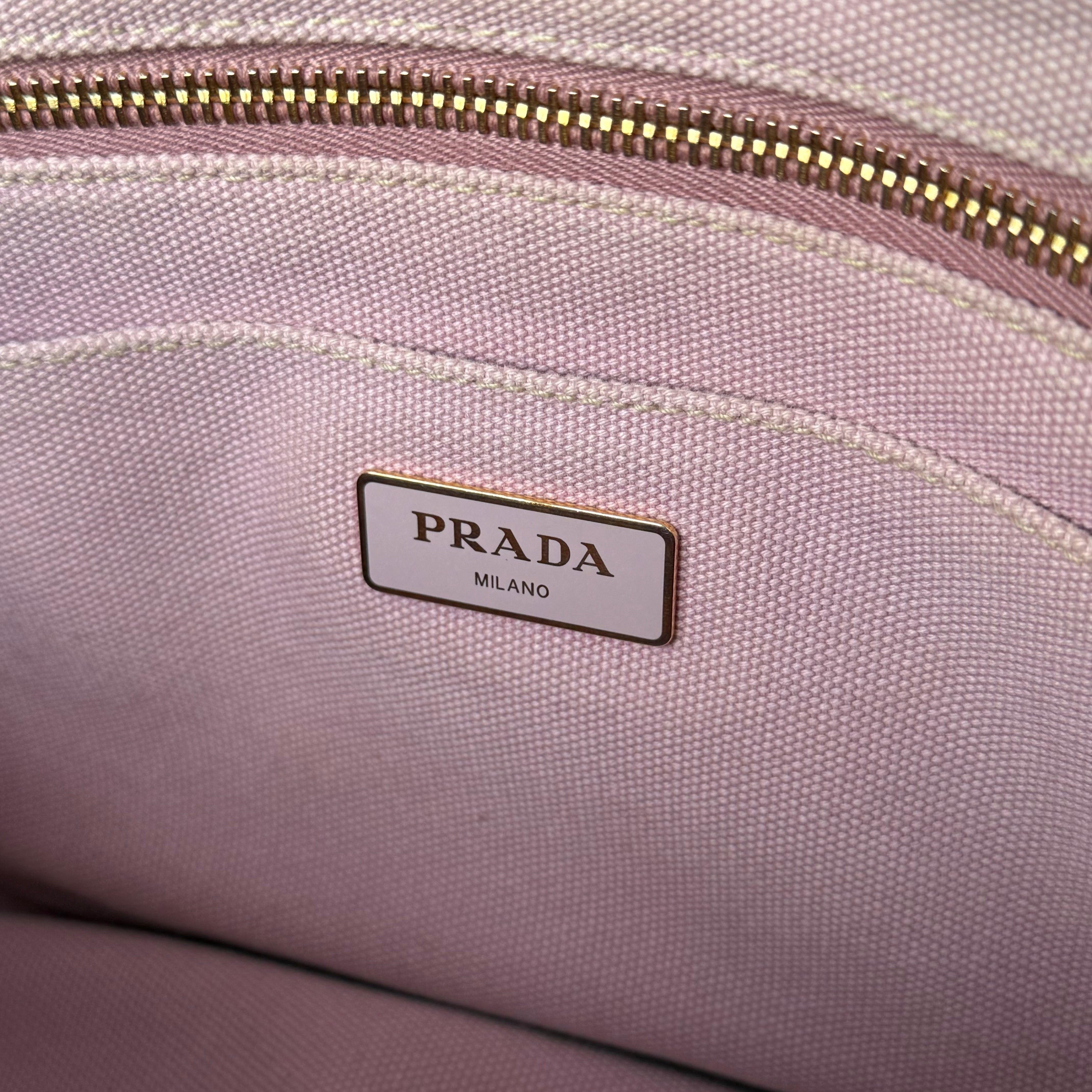 Prada Canapa Tote Bag Light Pink