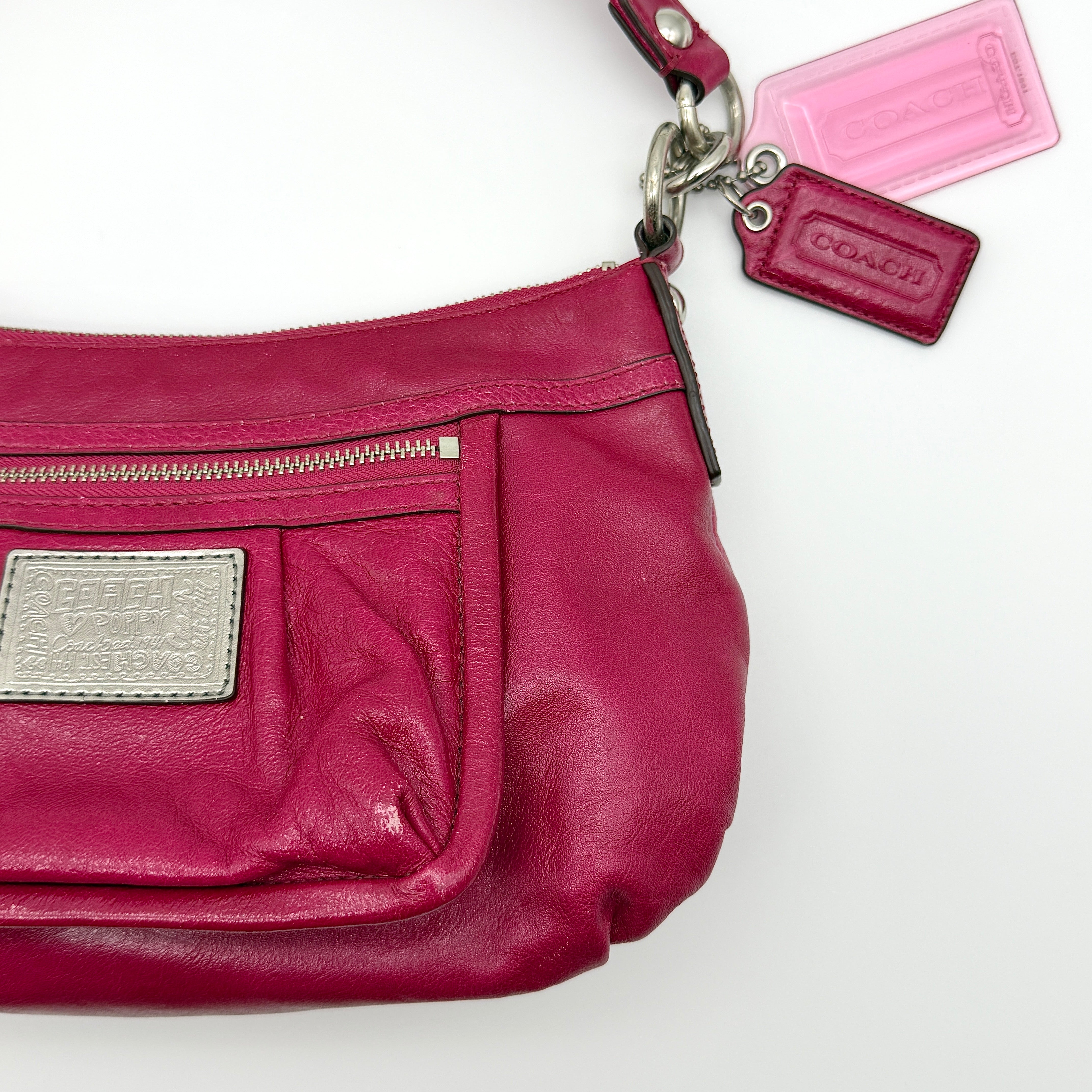 Coach 2Way Signature Poppy Shoulder Bag Pink