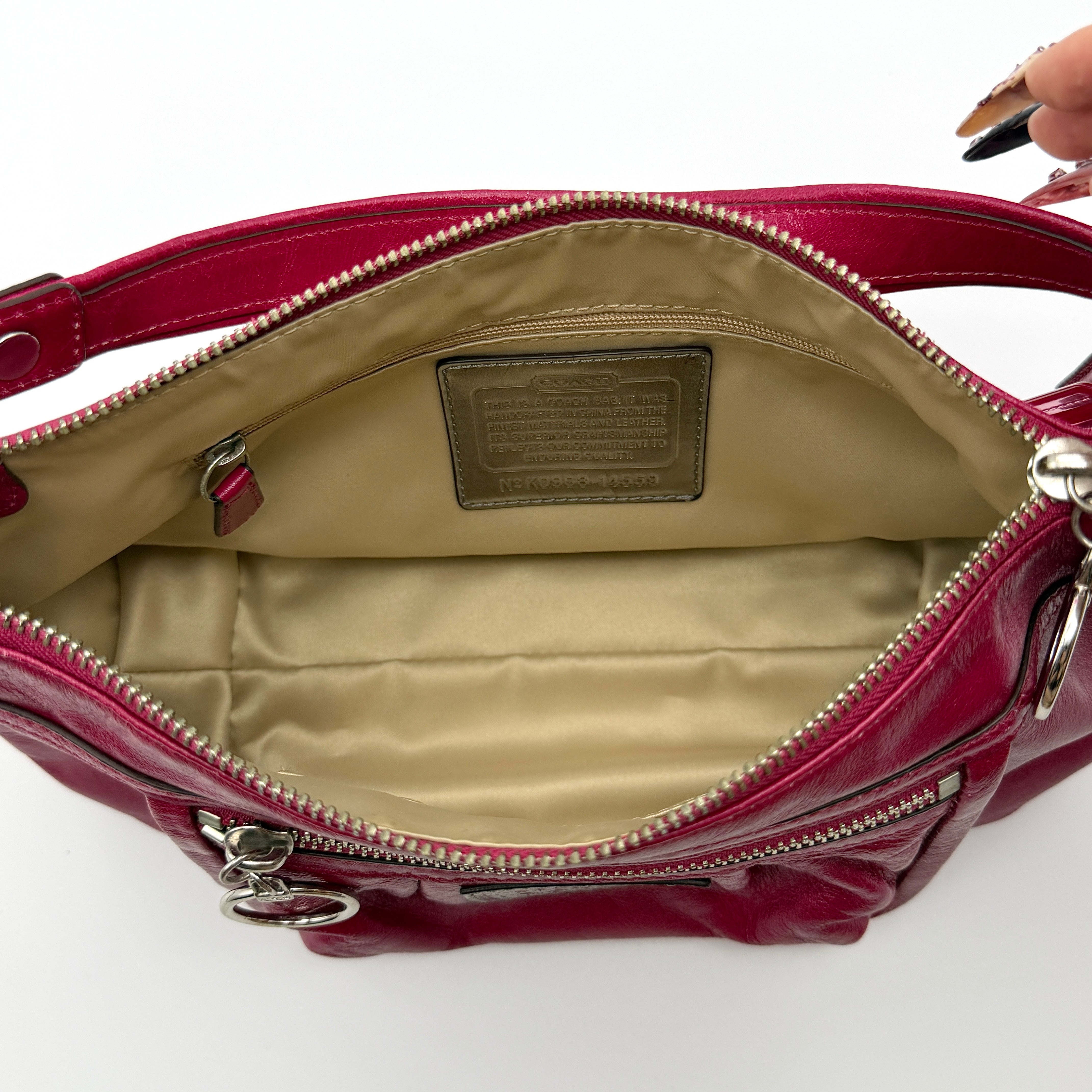 Coach 2Way Signature Poppy Shoulder Bag Pink