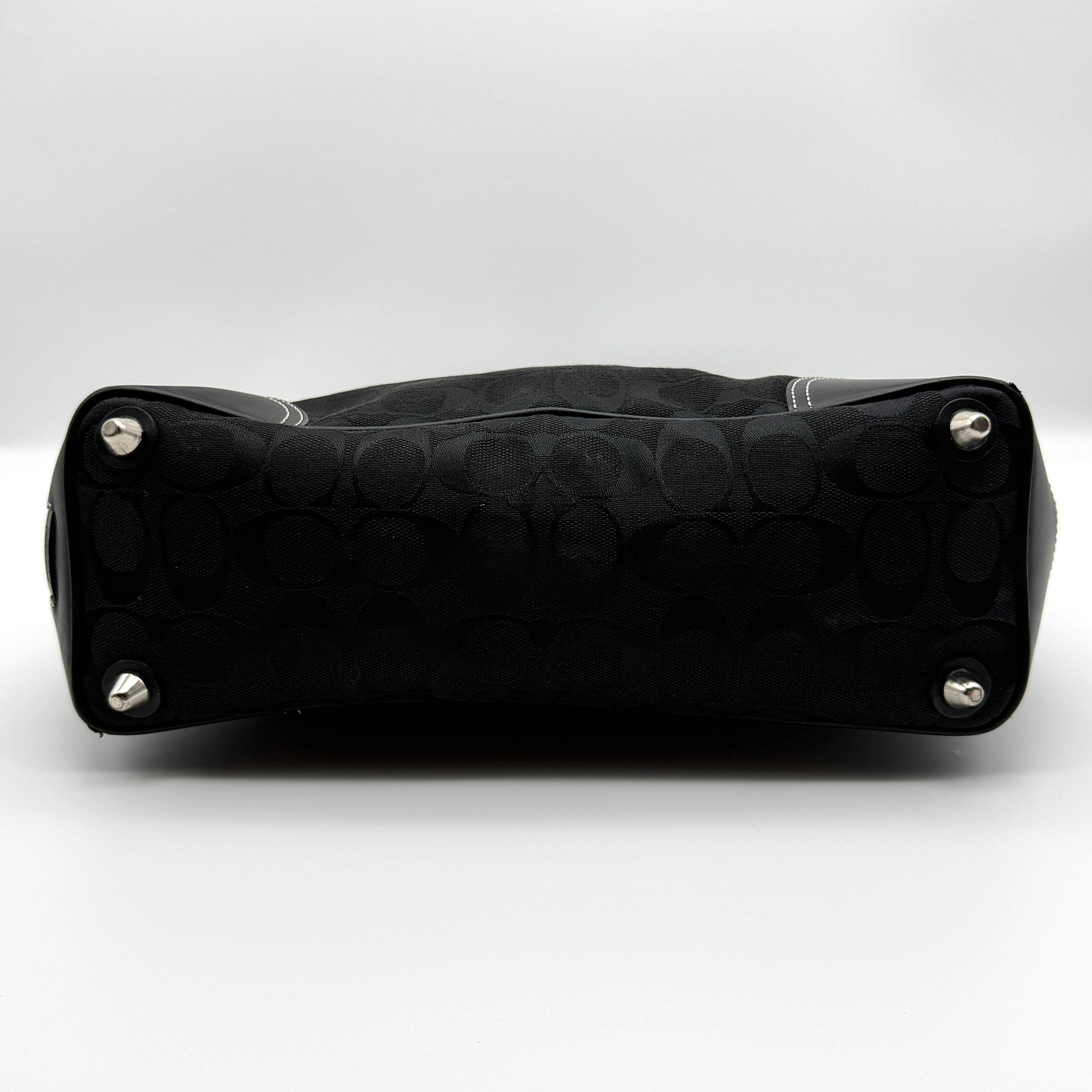 Coach Signature Hampton Carryall Shoulder Bag Black