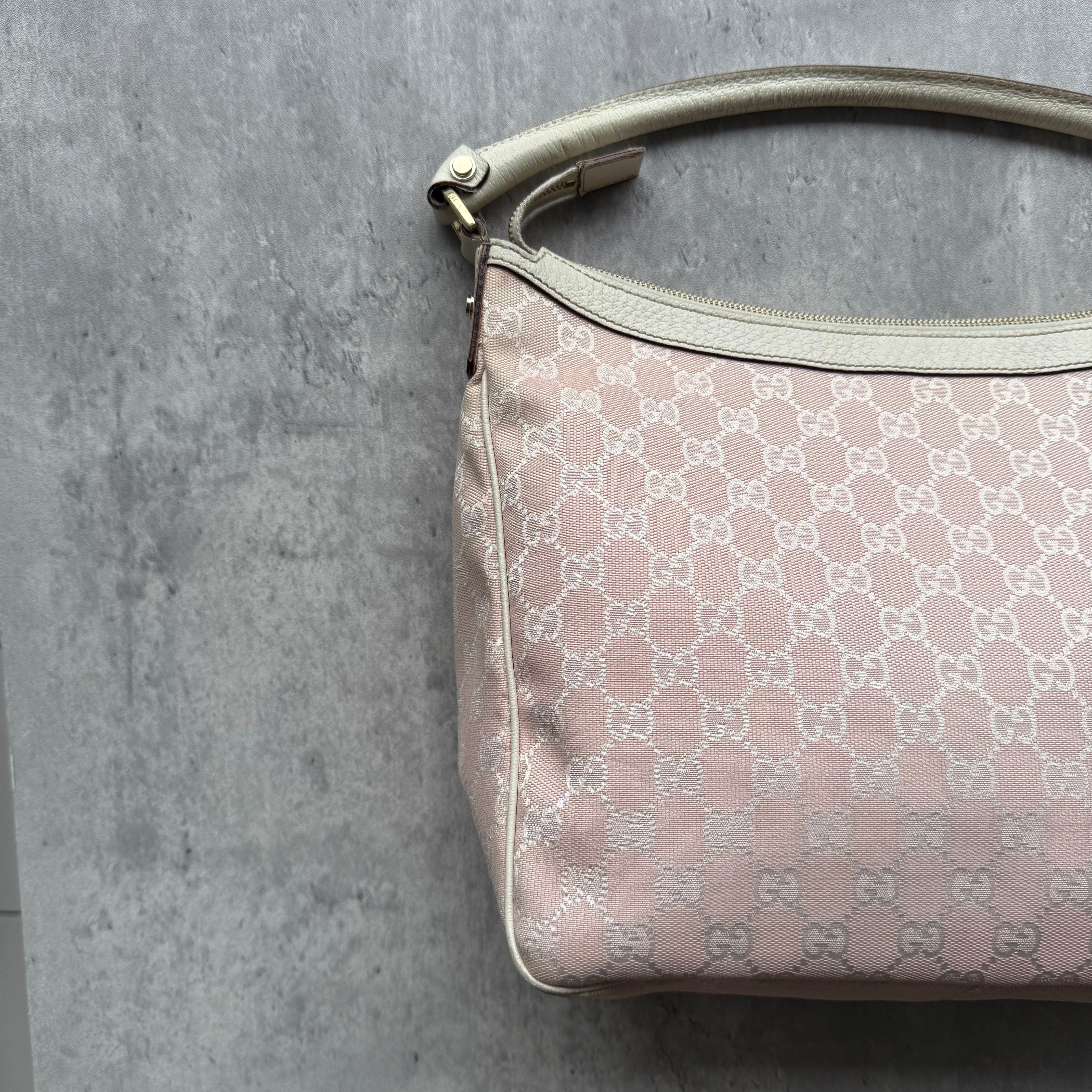 Gucci GG Monogram Hobo Shoulder Bag Pink