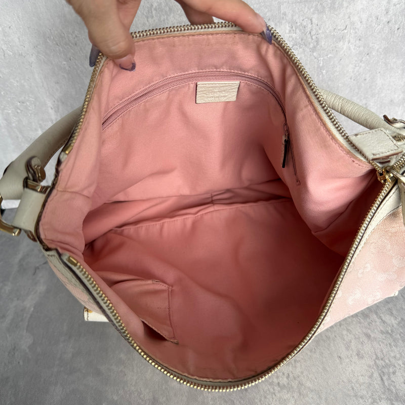 Gucci GG Monogram Hobo Shoulder Bag Pink