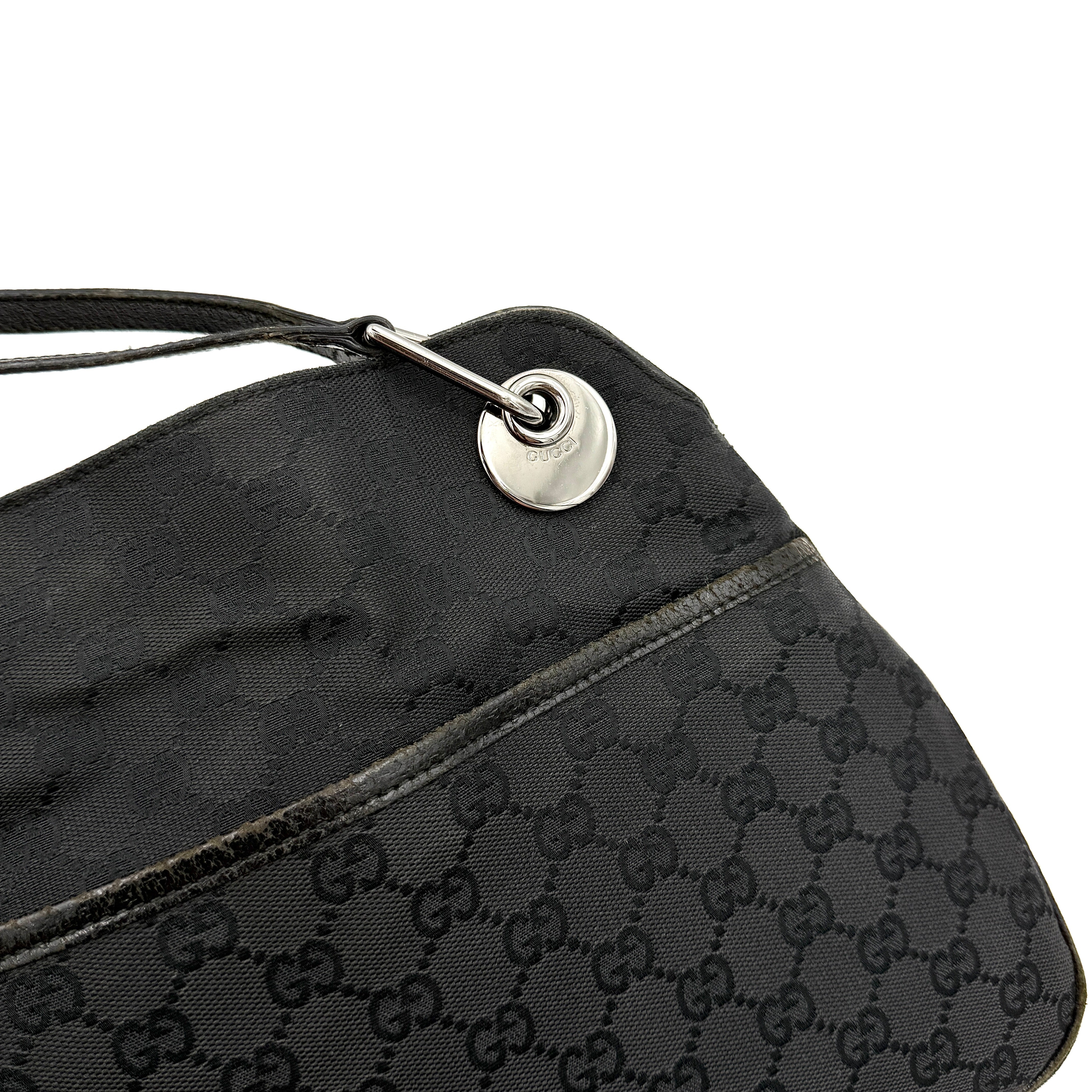 Gucci GG Monogram Shoulder Bag Black
