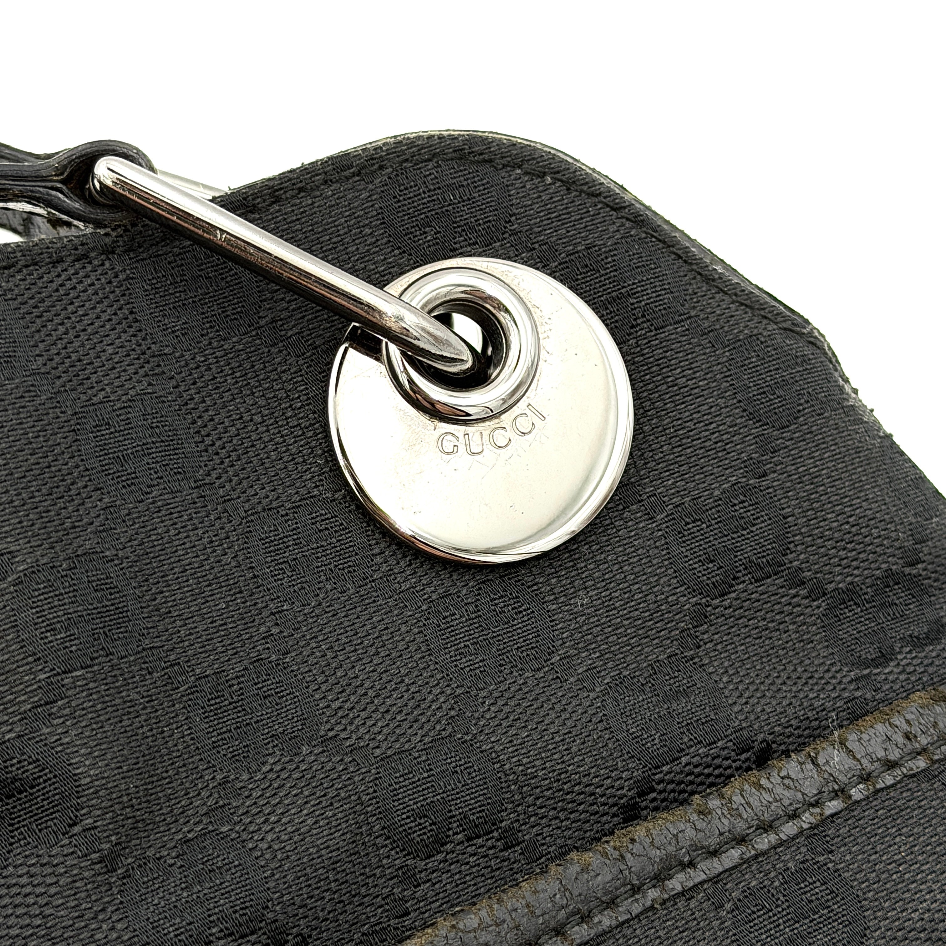 Gucci GG Monogram Shoulder Bag Black