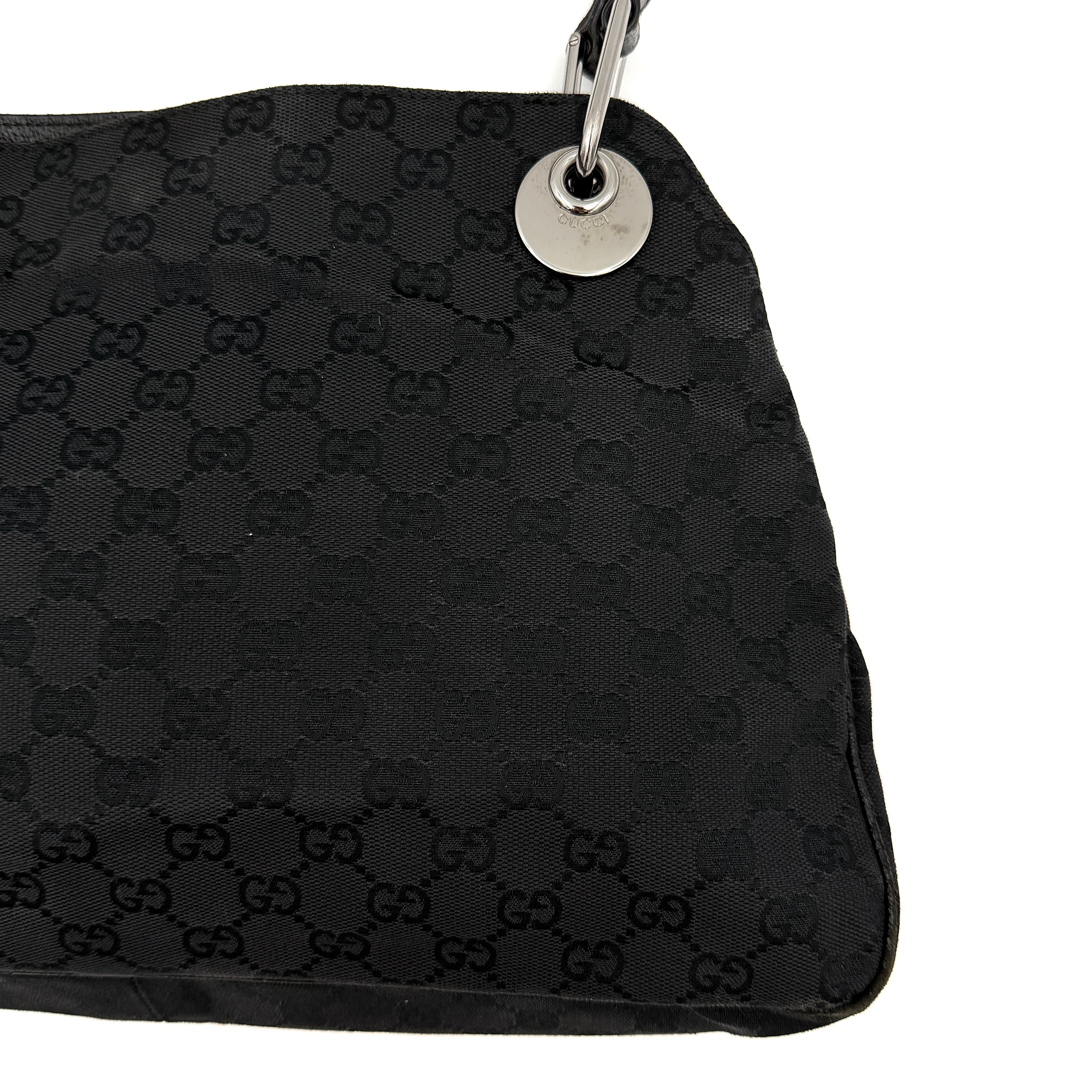 Gucci GG Monogram Shoulder Bag Black