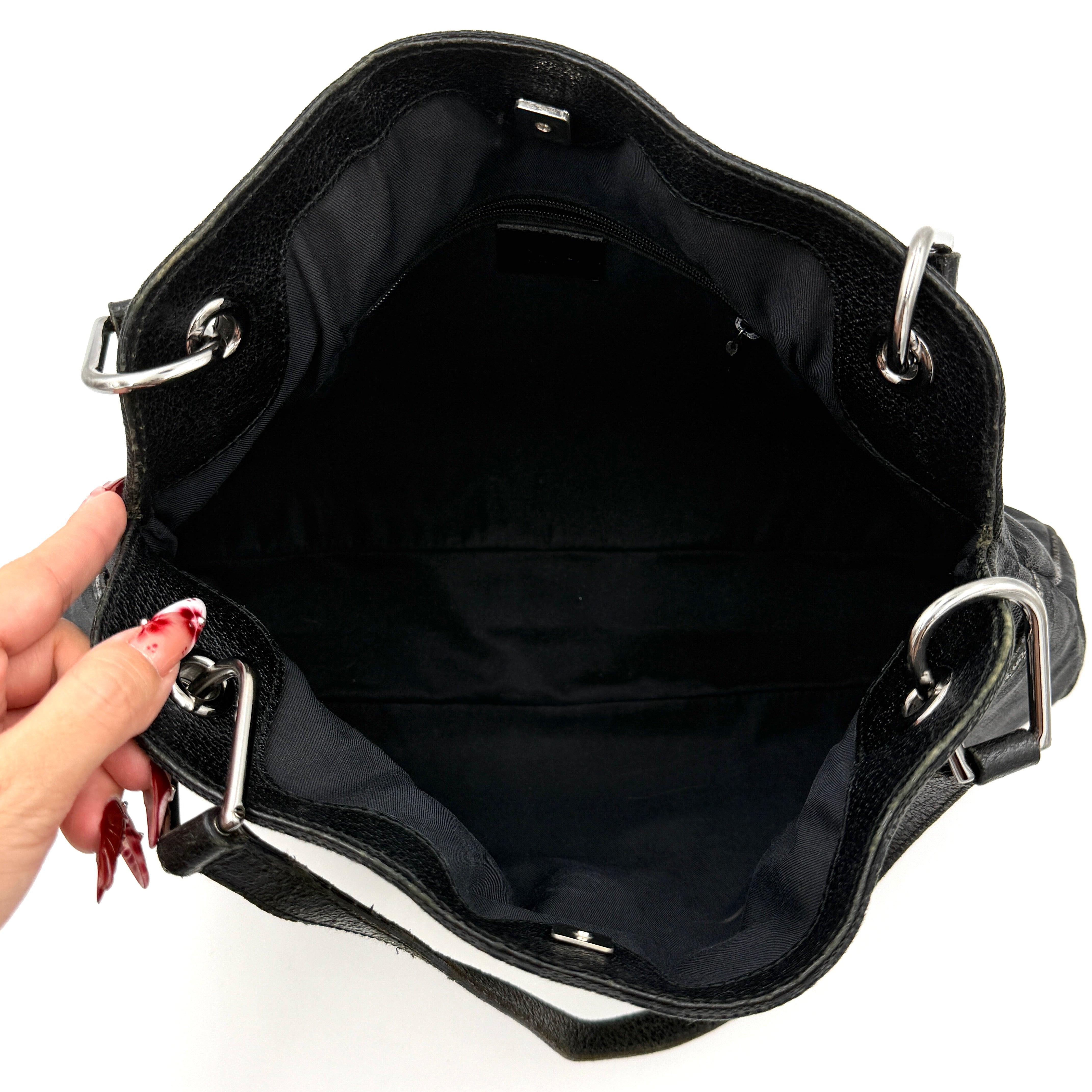 Gucci GG Monogram Shoulder Bag Black