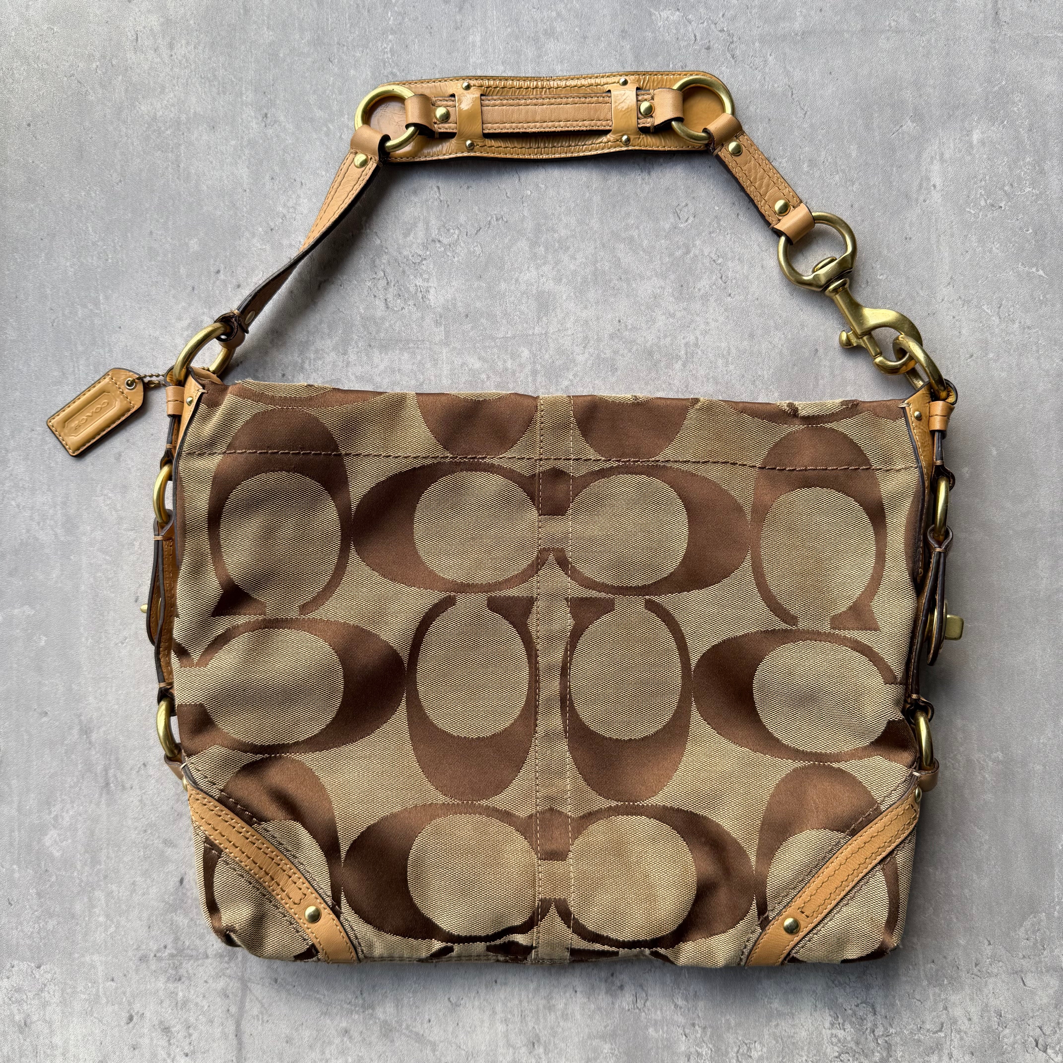 Coach Signature Carly ShoulderBag Beige