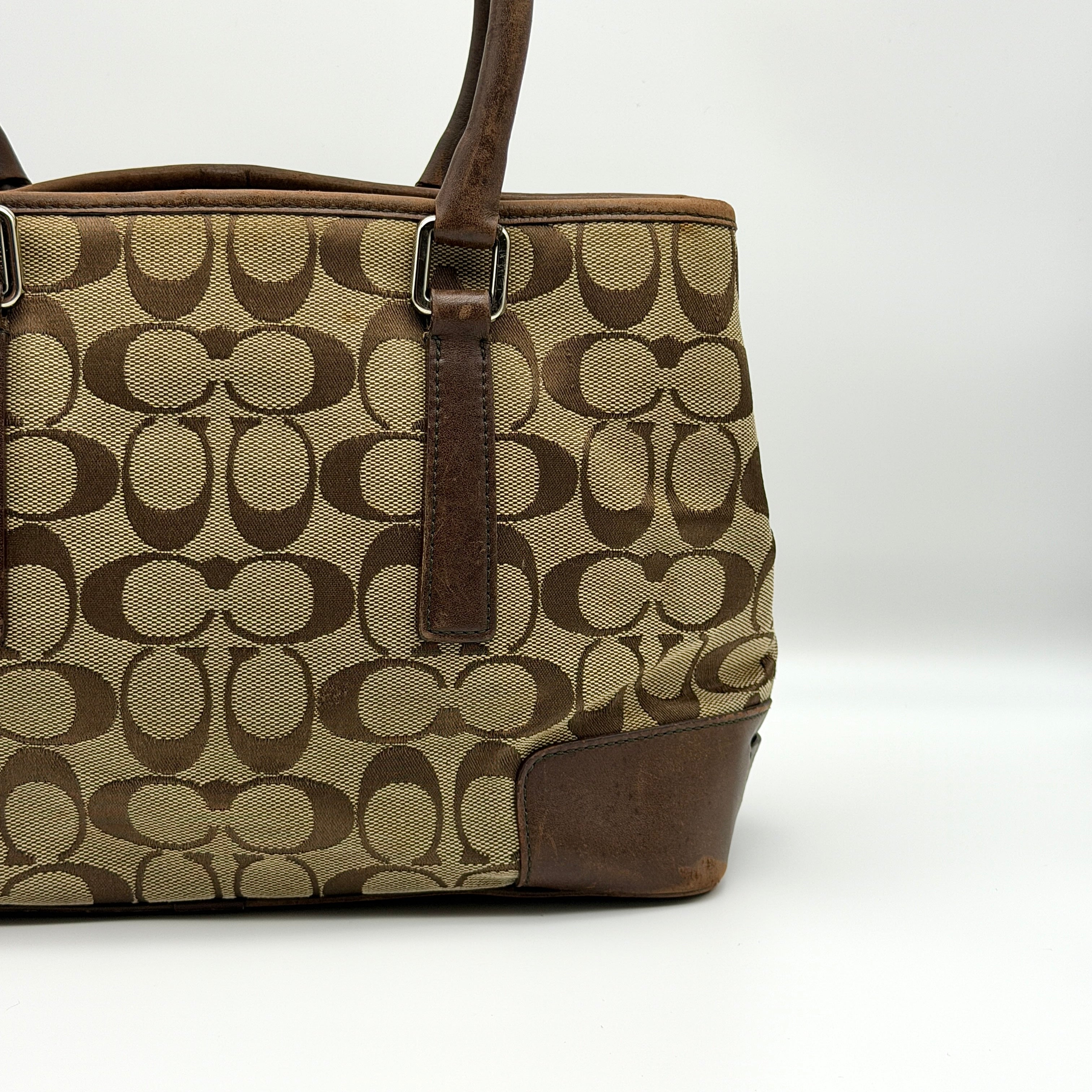Coach Signature Canvas Handbag Brown/Beige
