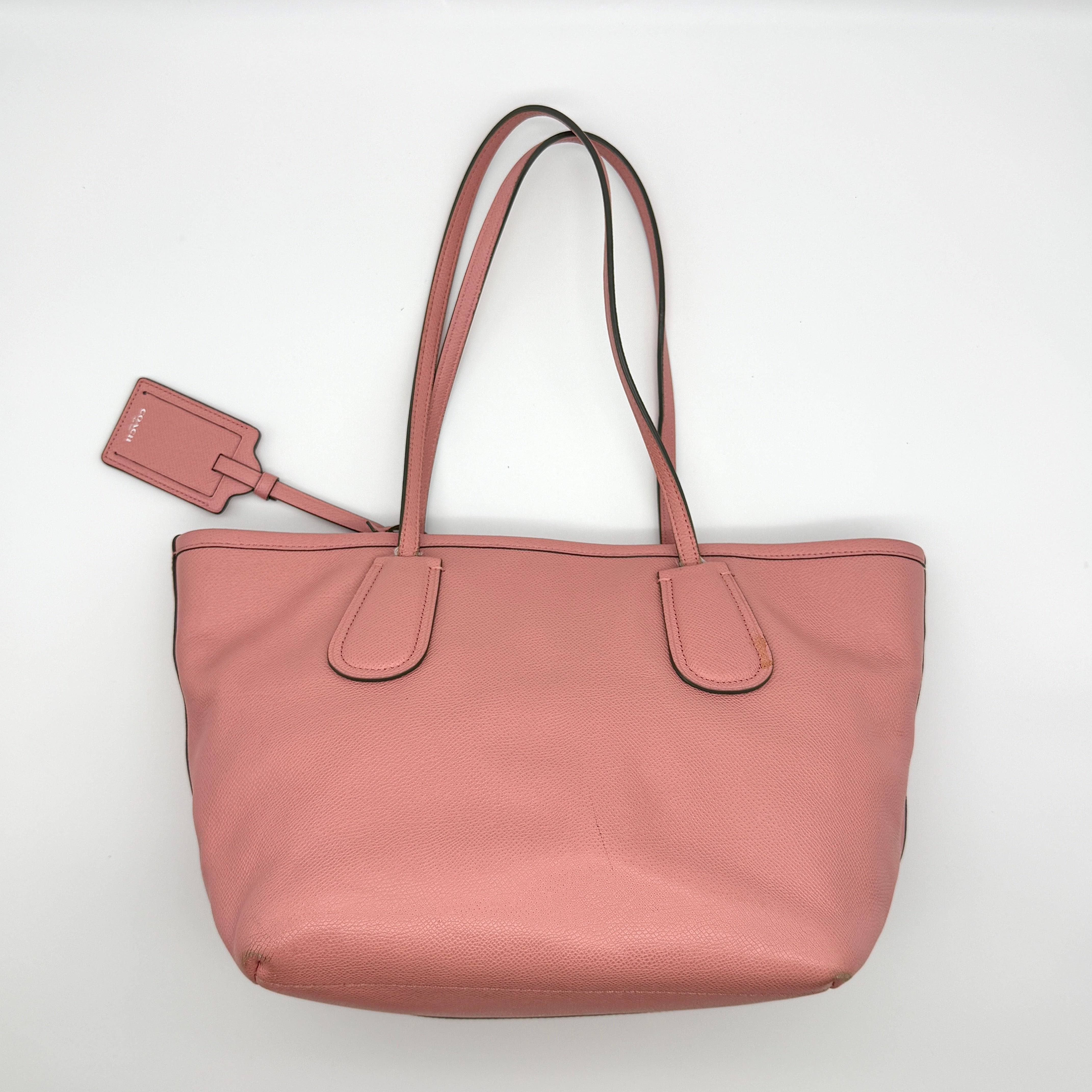 Coach Taxi Zip Top Tote Bag Pink