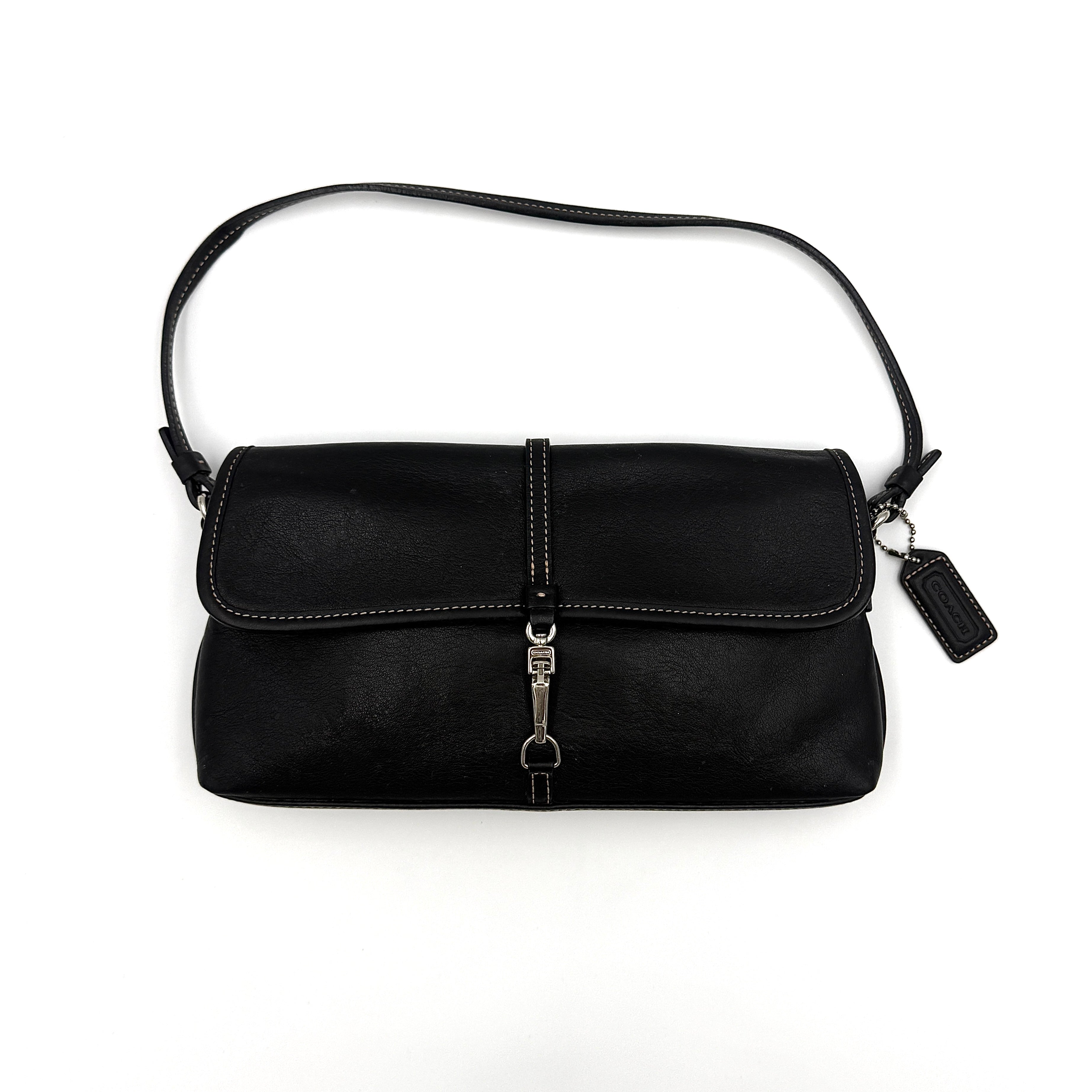 Coach Y2K Demi Clip Baguette Shoulder Bag Black