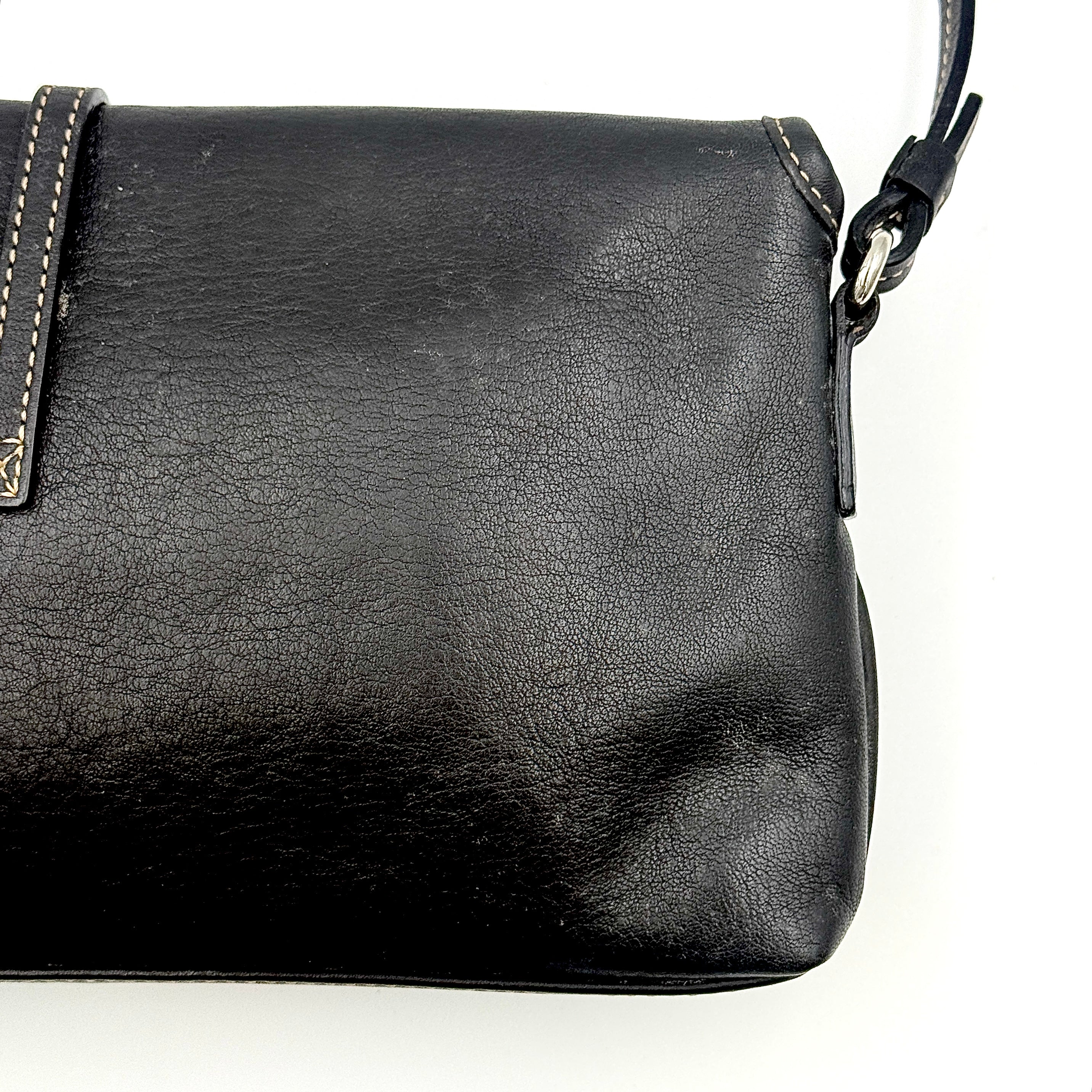Coach Y2K Demi Clip Baguette Shoulder Bag Black