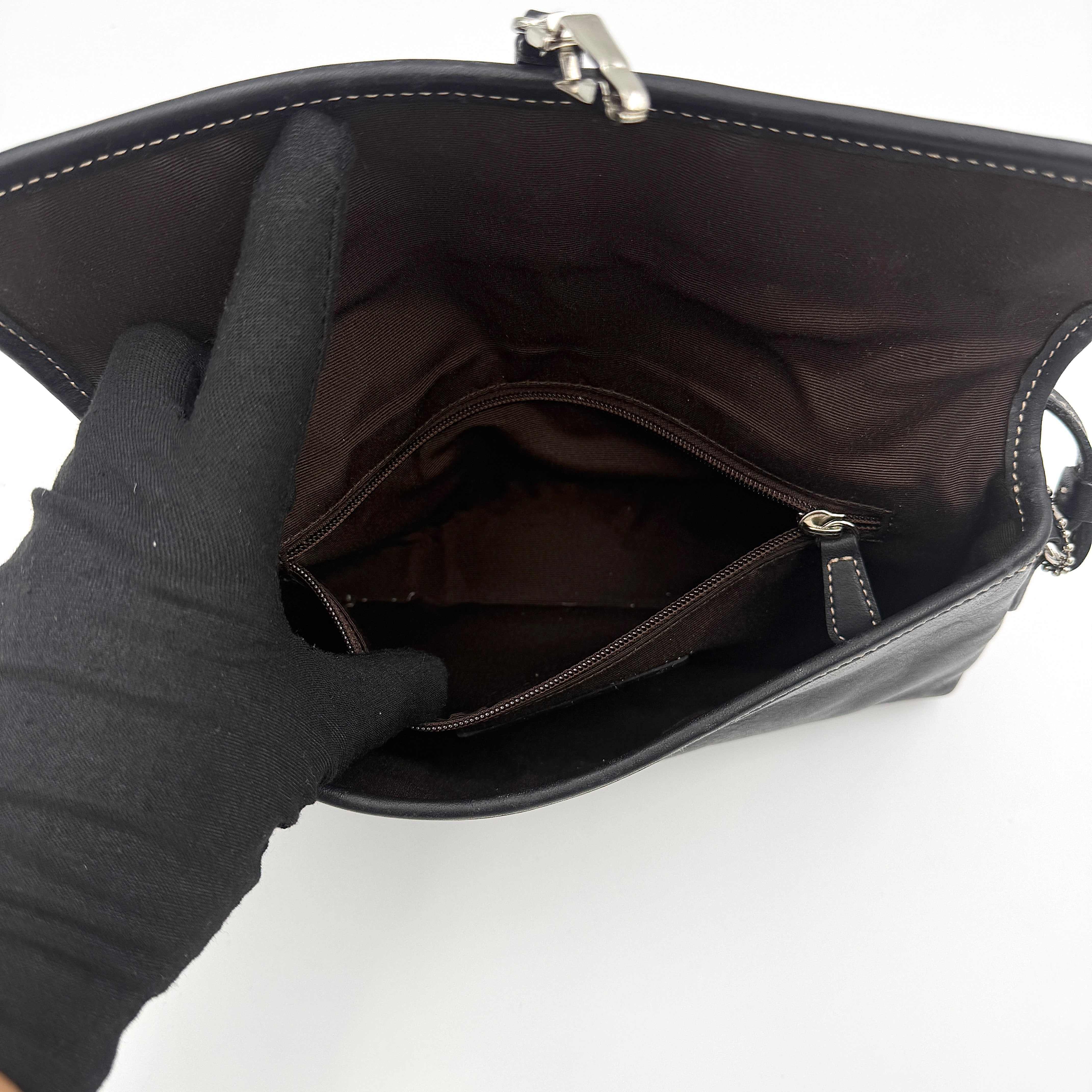 Coach Y2K Demi Clip Baguette Shoulder Bag Black