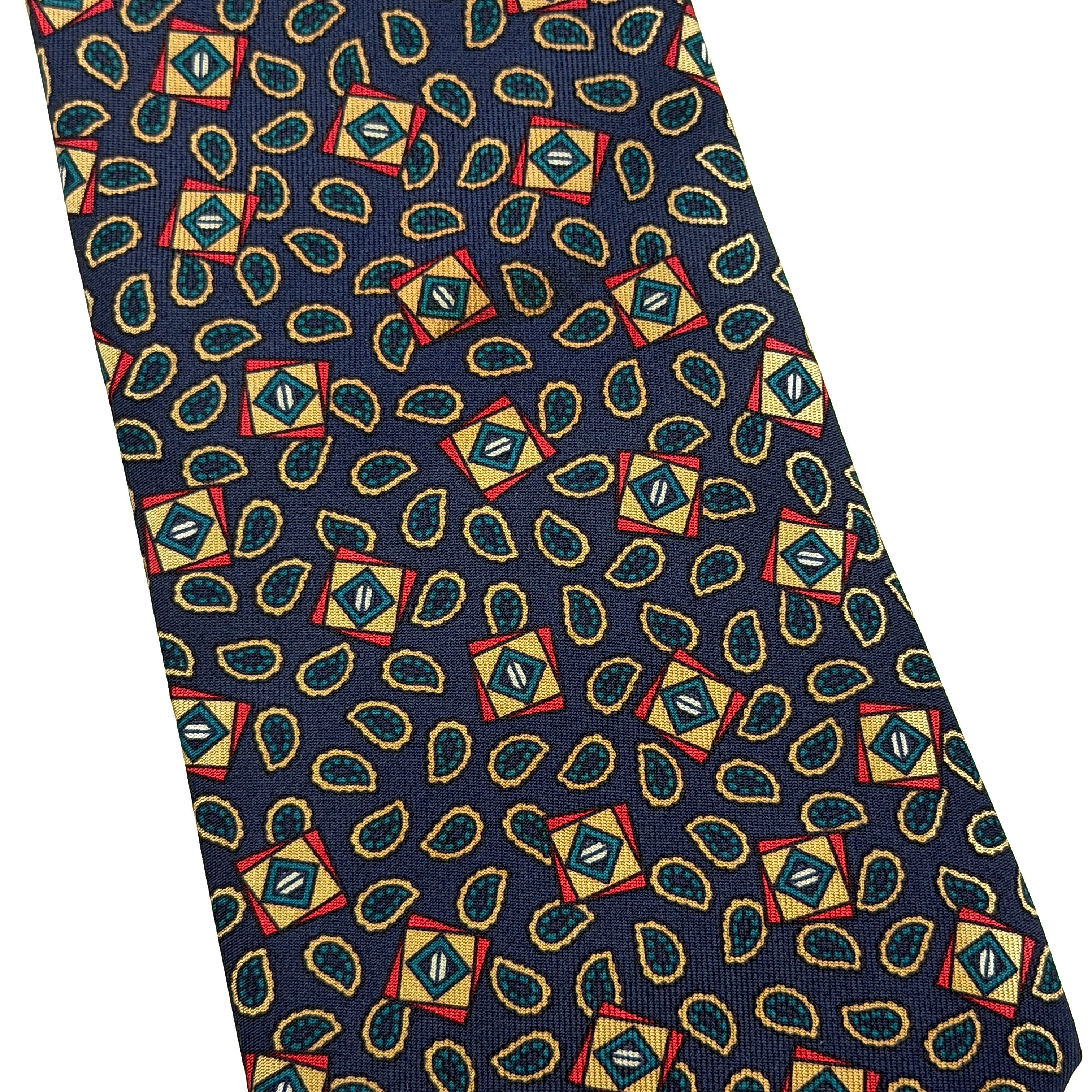 Chanel Patterned Print Silk Tie Multicolor
