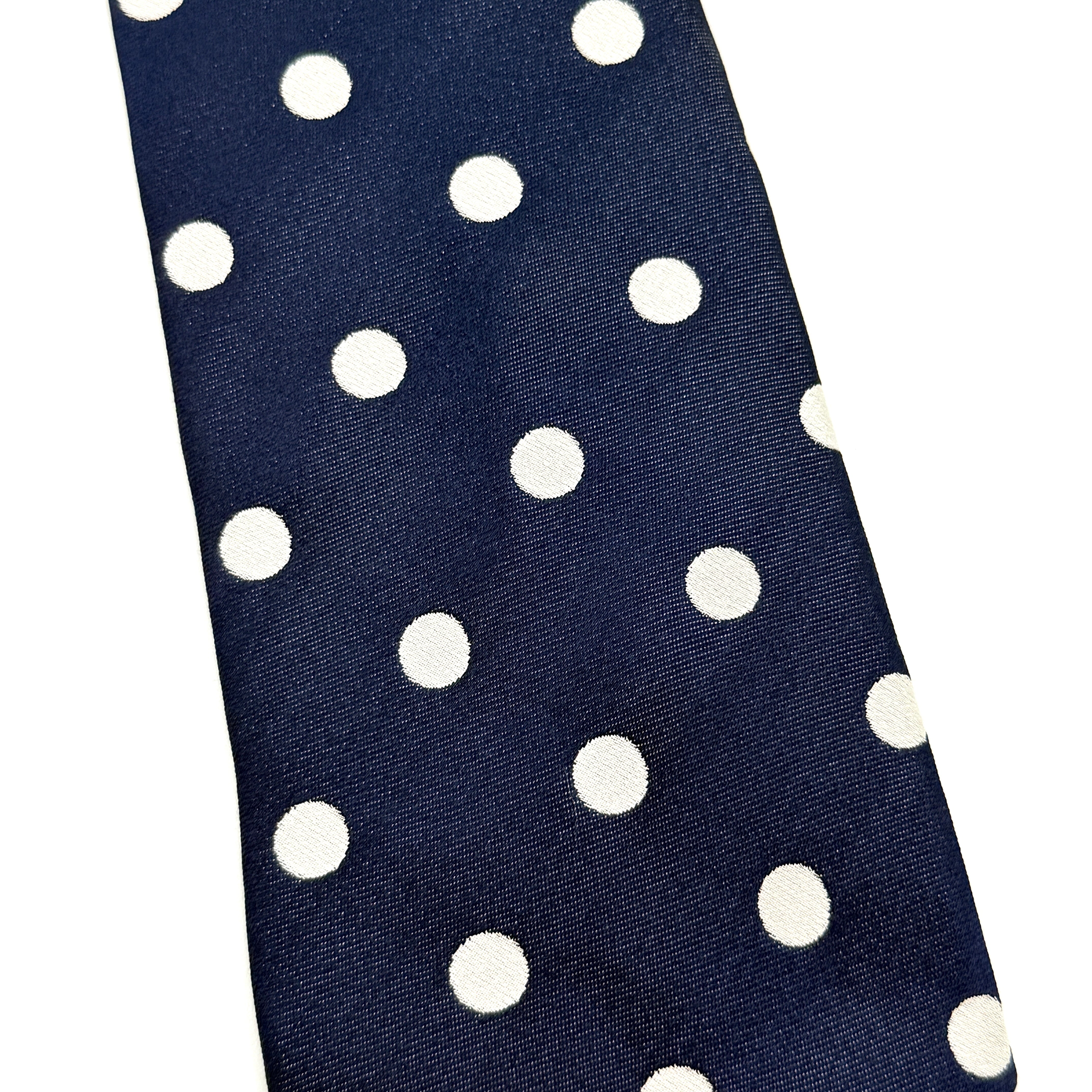 Fendi Polka Dot Silk Tie Blue/White