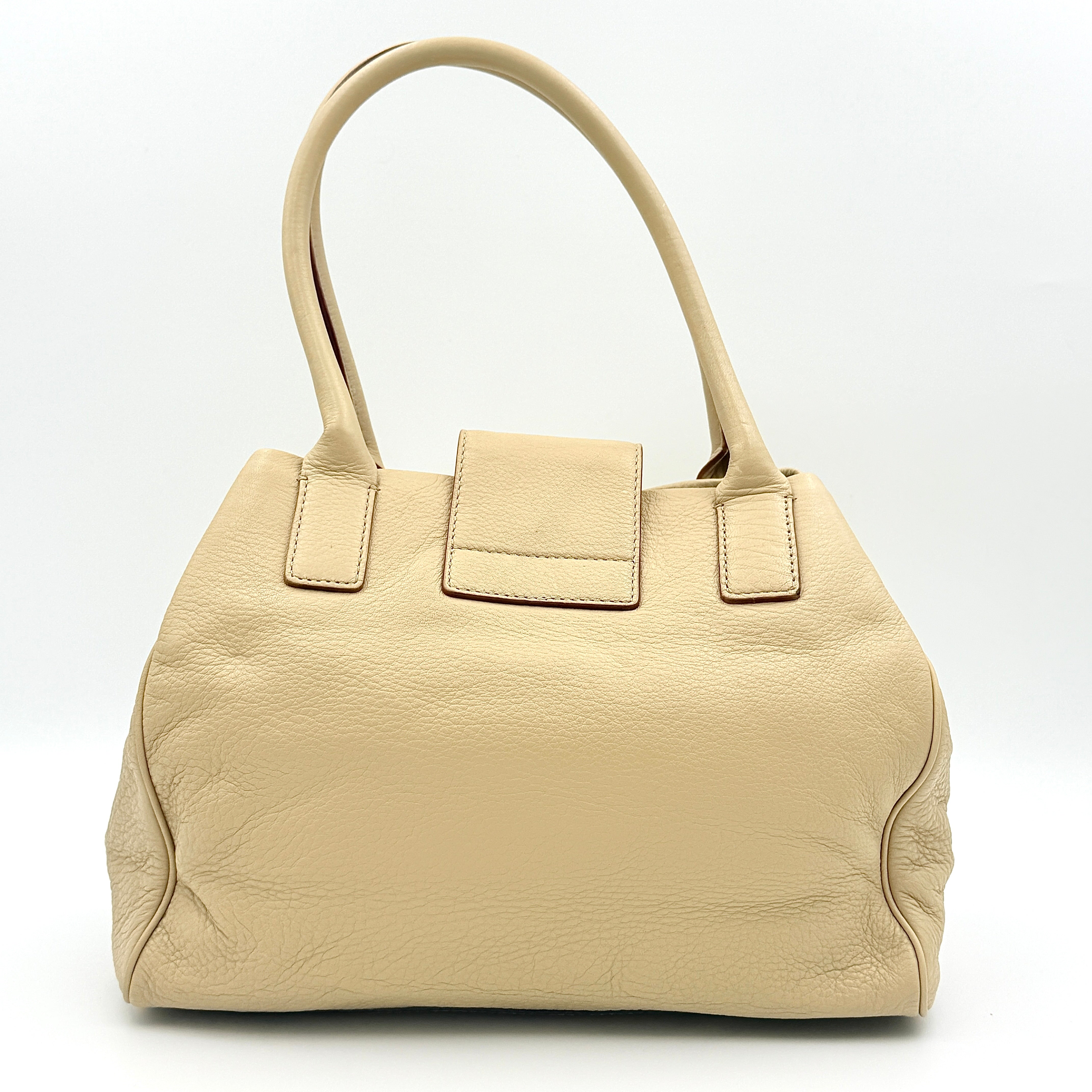 Kate Spade Bexley Anisha Turnlock Satchel Handbag Beige