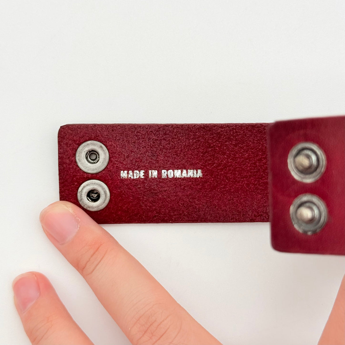 Diesel D Plaque Cuff Bracelet Burgundy