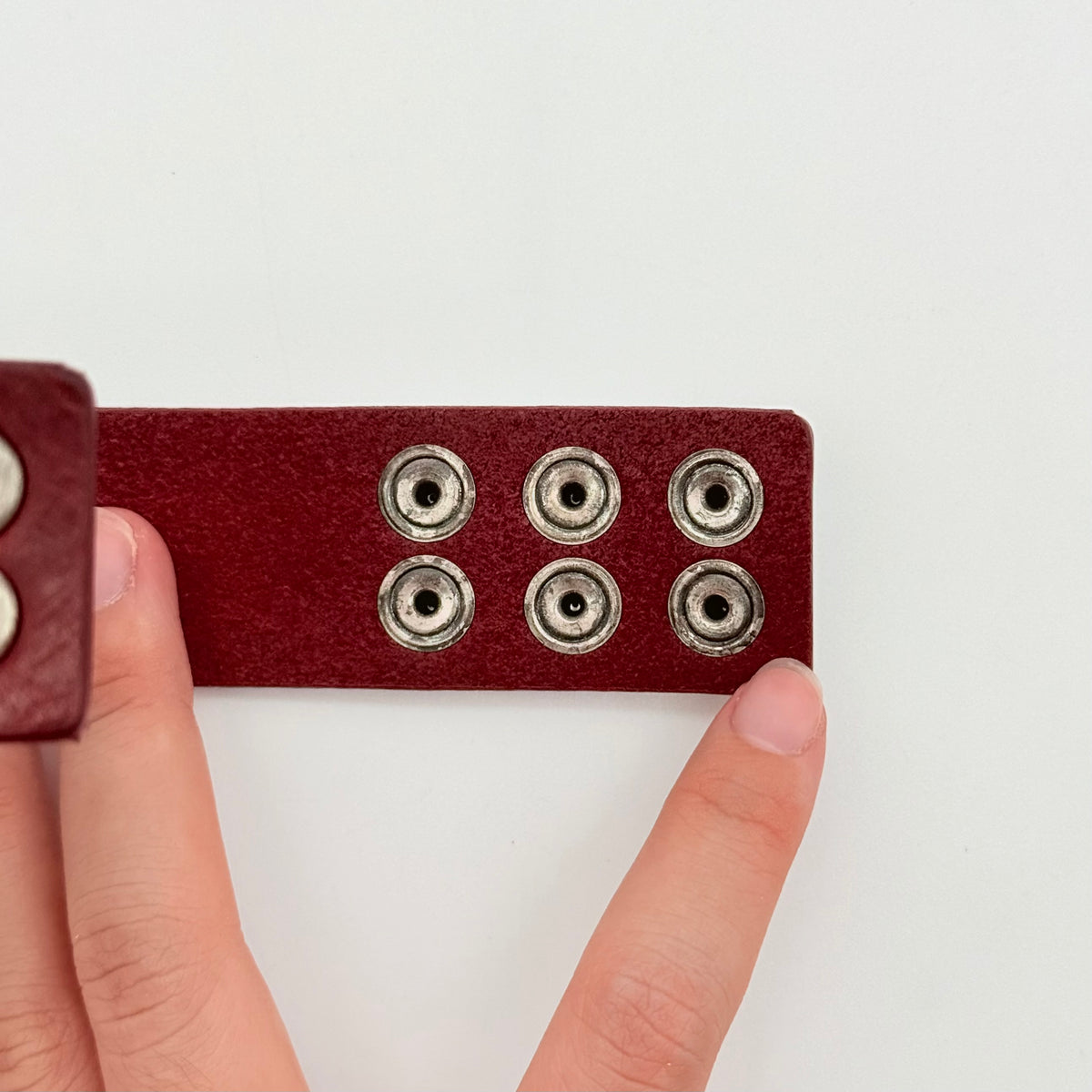 Diesel D Plaque Cuff Bracelet Burgundy