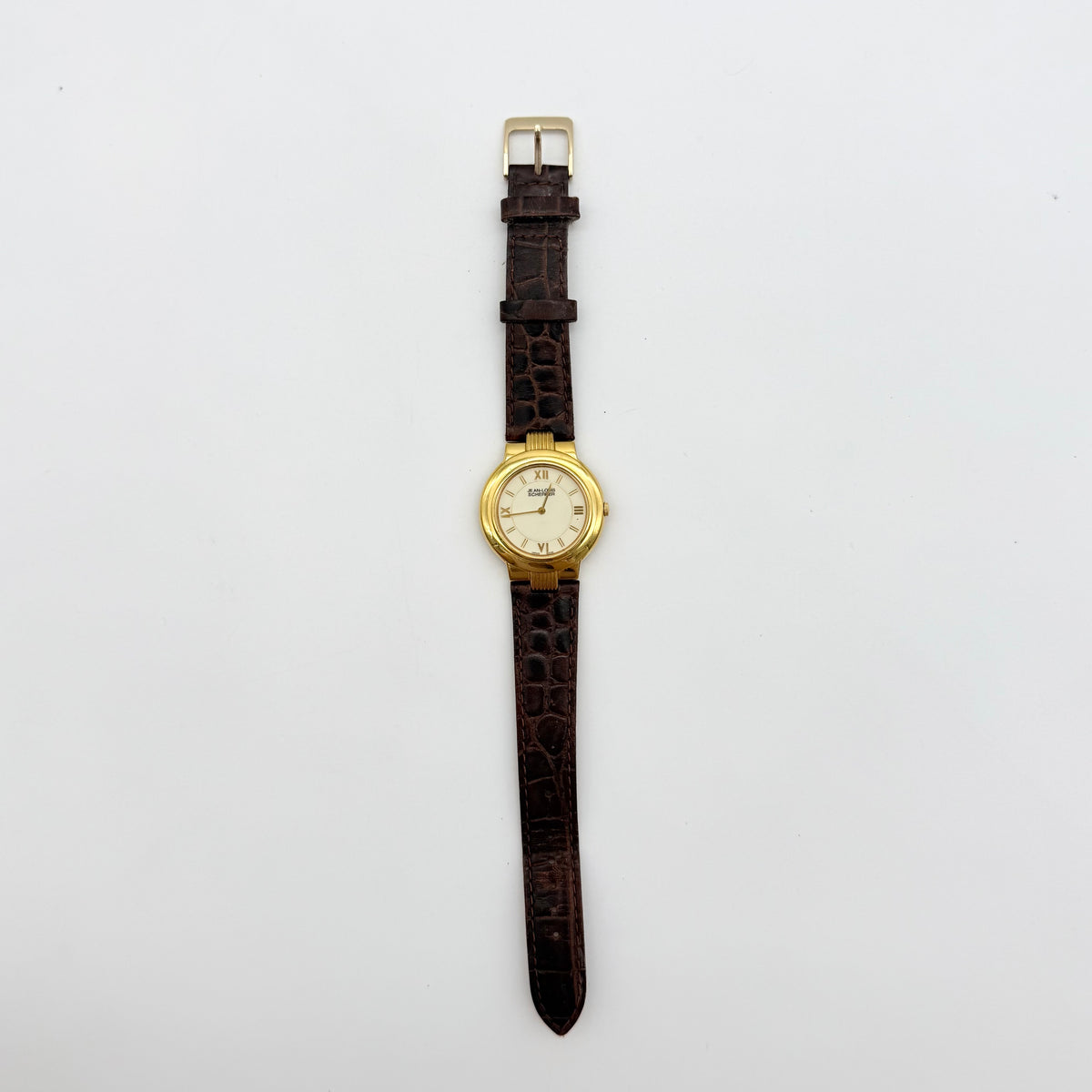Jean Louis Scherrer Quartz Wristwatch Gold/Brown