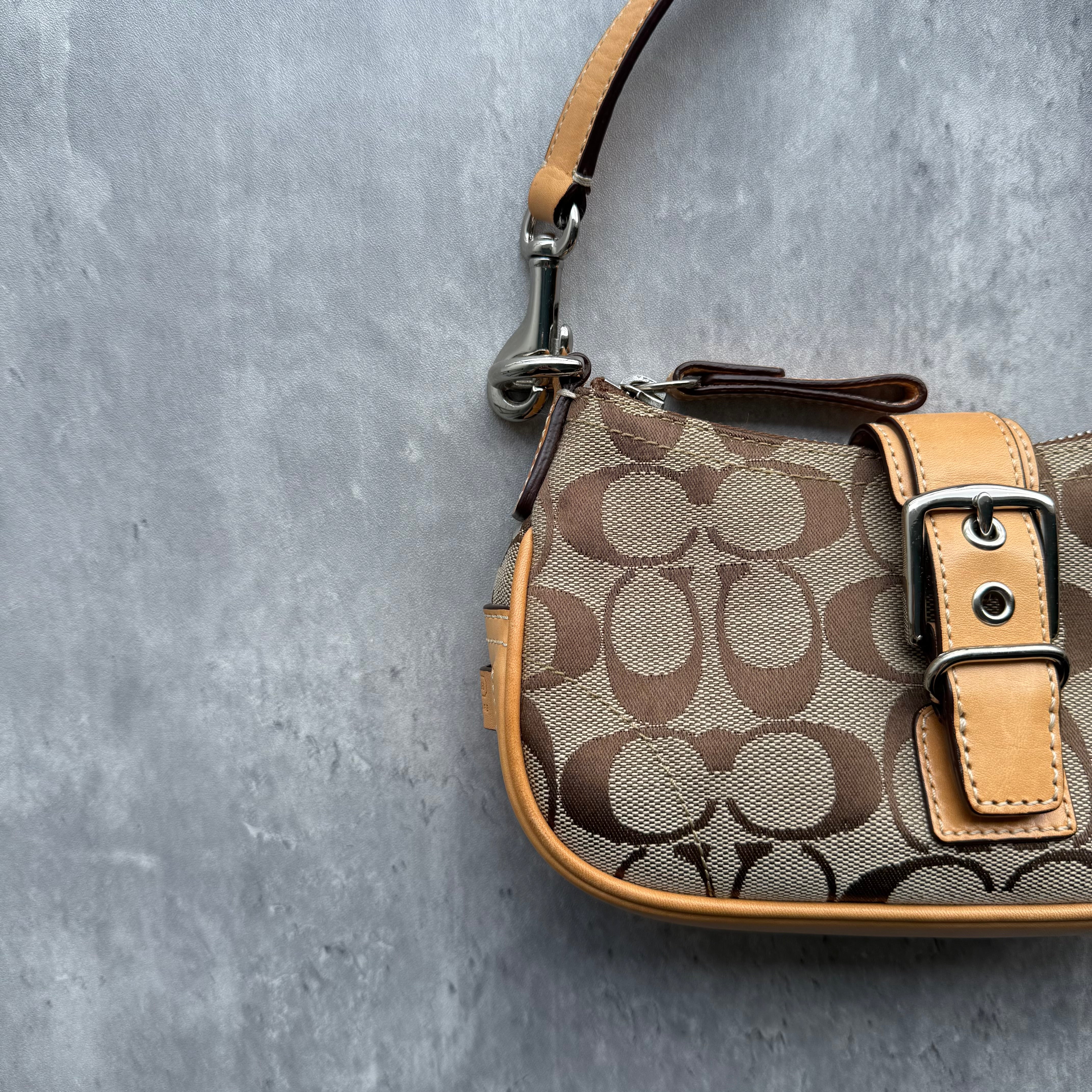 Coach Signature Tabby Shoulder Bag Beige