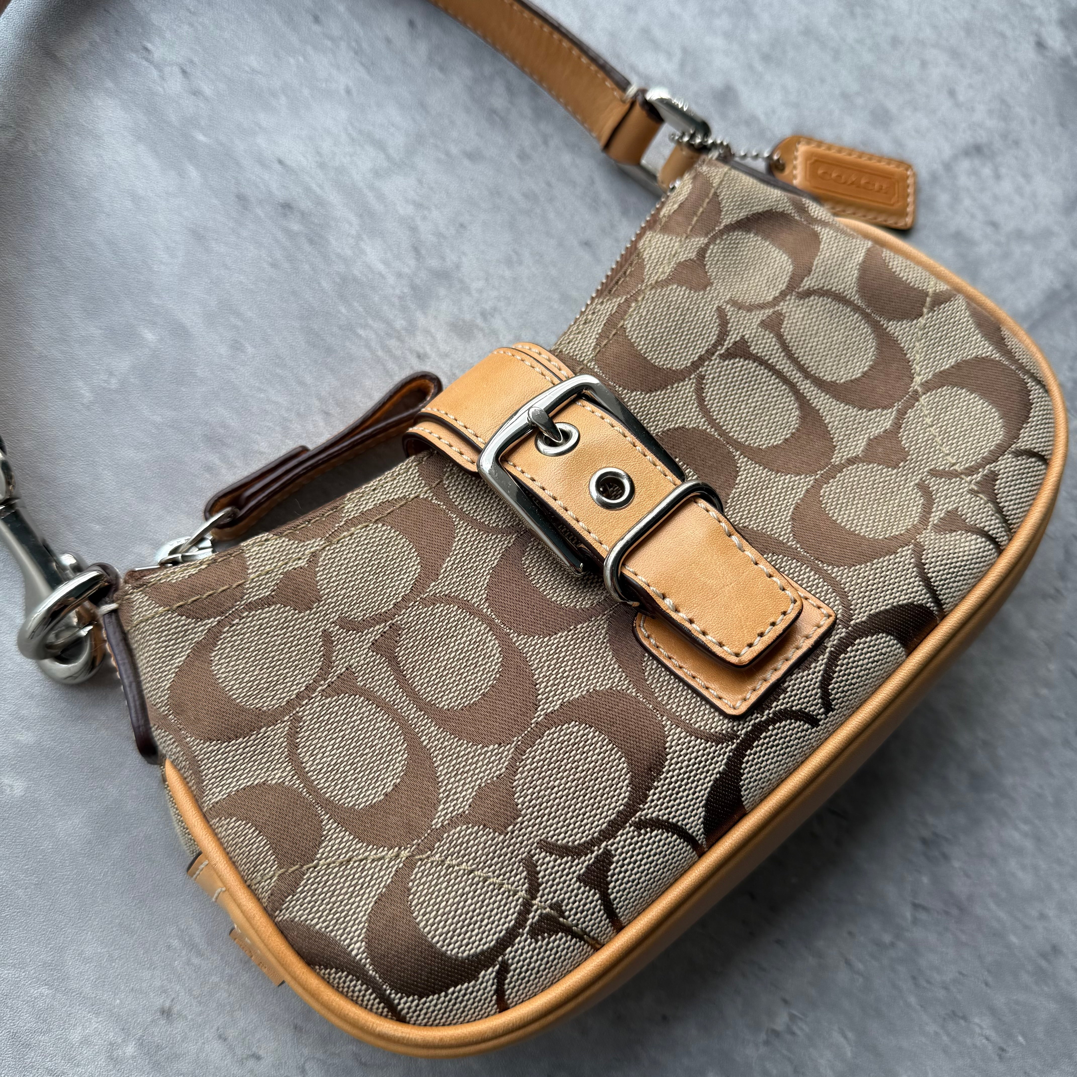 Coach Signature Tabby Shoulder Bag Beige