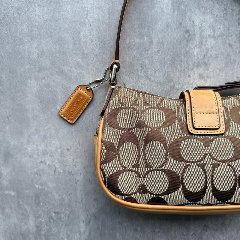 Coach Signature Tabby Shoulder Bag Beige
