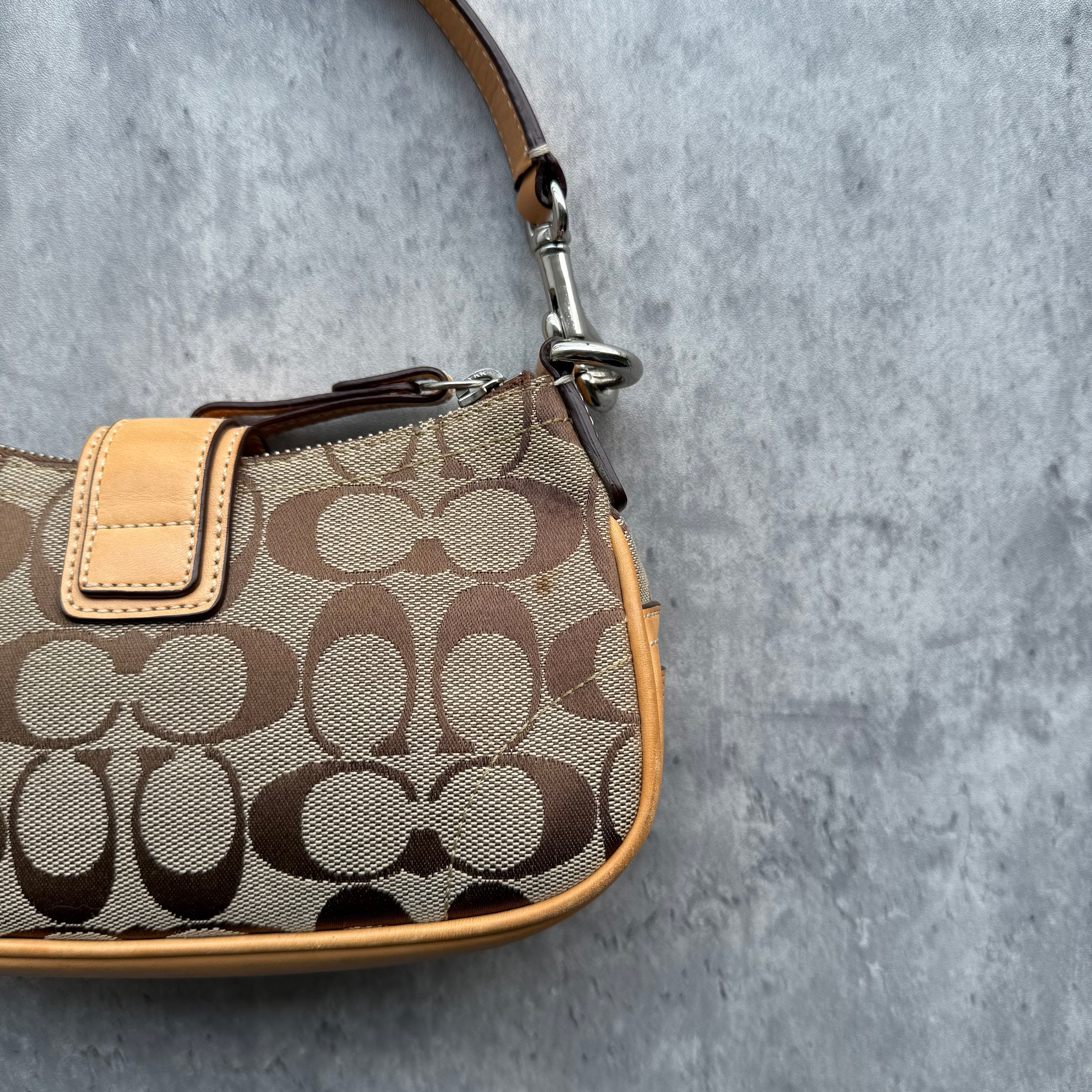 Coach Signature Tabby Shoulder Bag Beige