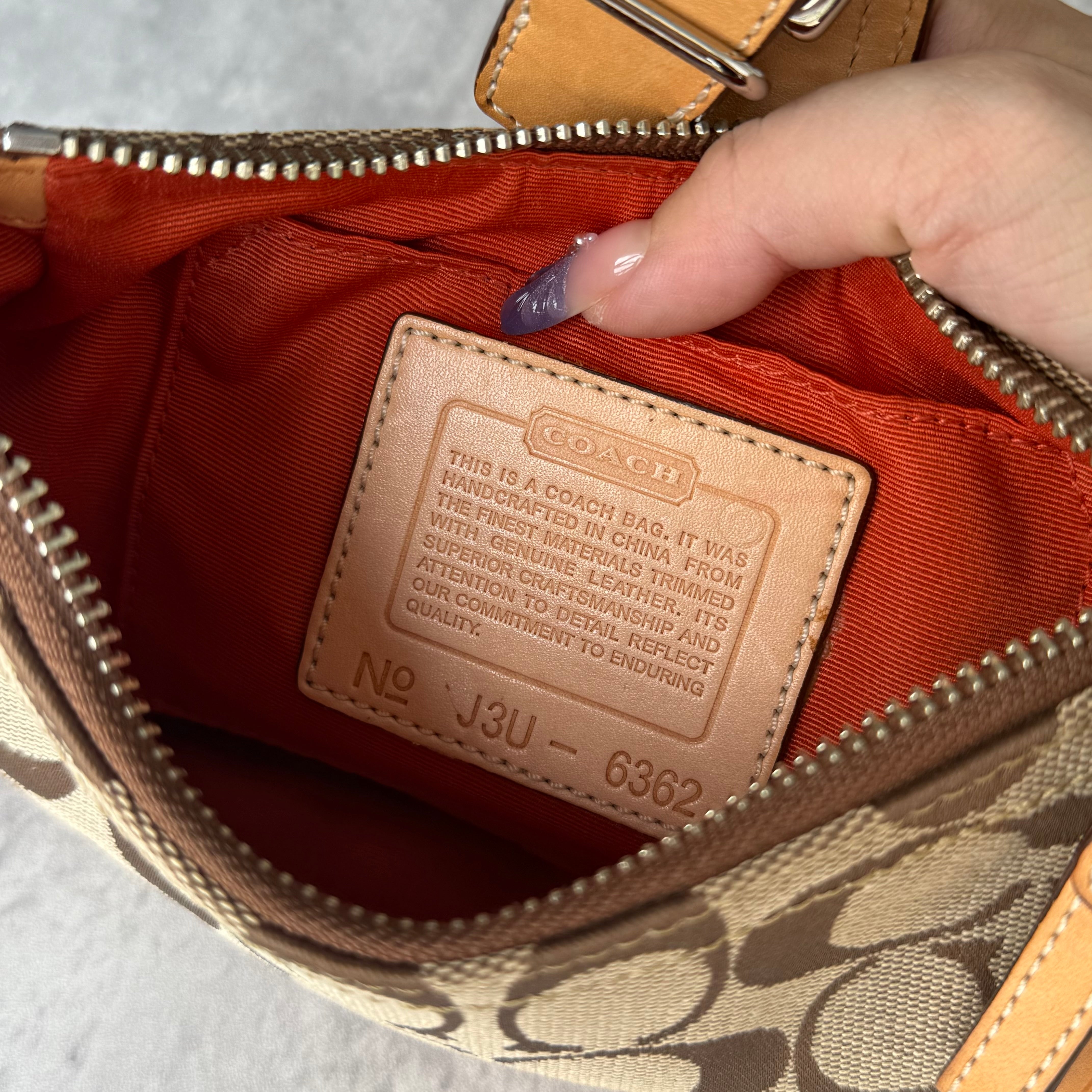 Coach Signature Tabby Shoulder Bag Beige