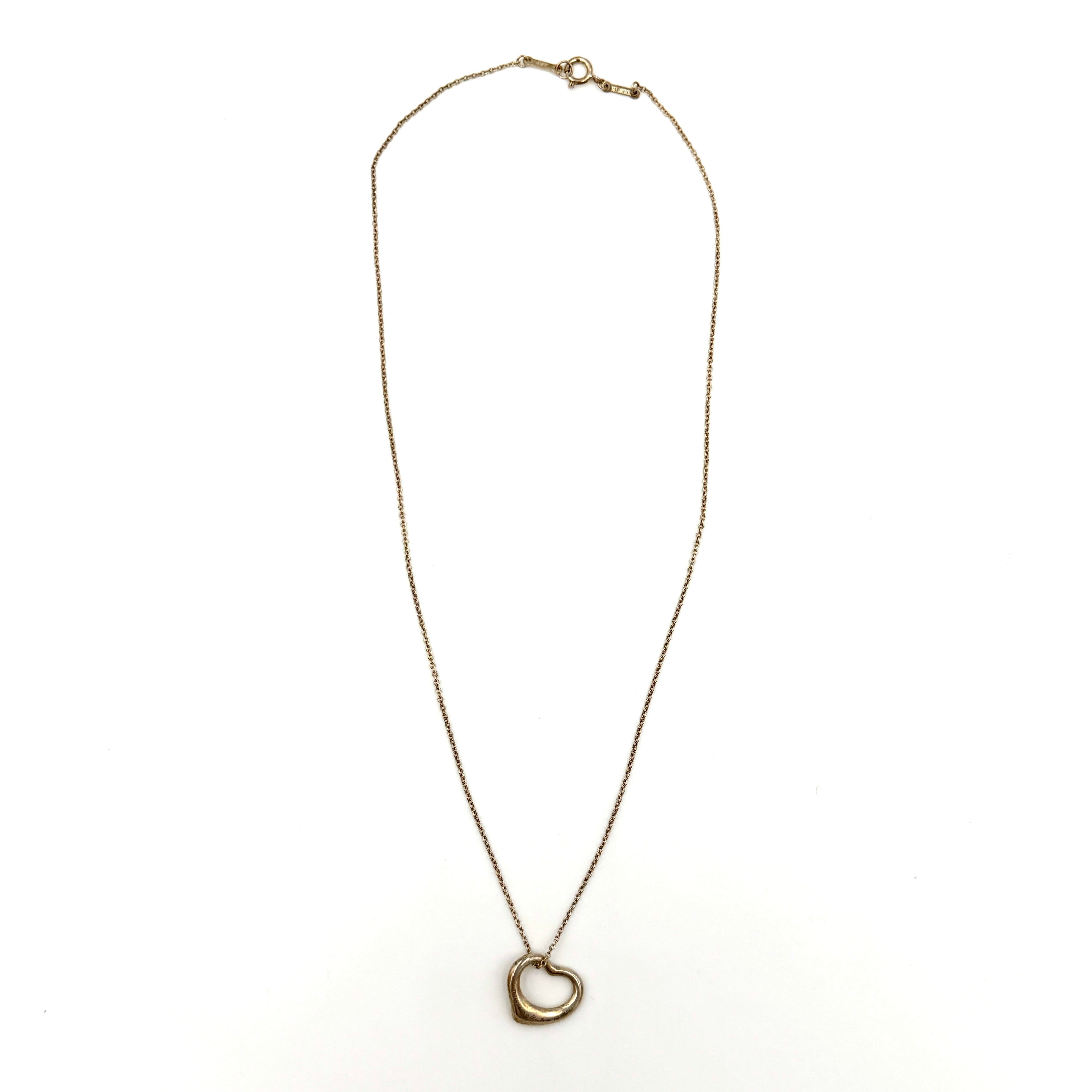 Tiffany & Co. Elsa Peretti Open Heart Necklace Gold