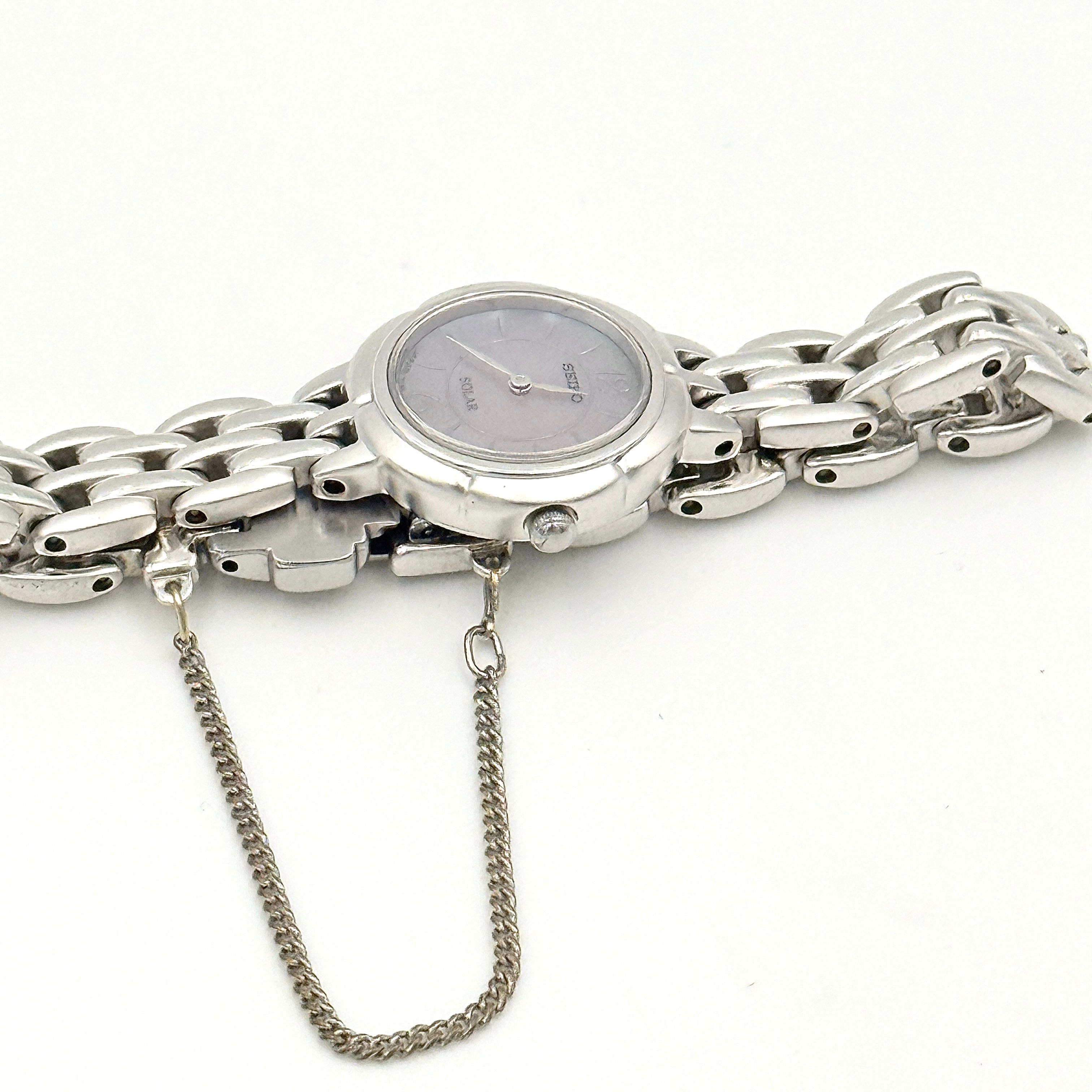 Seiko Exceline V110-0A70 Mother of Pearl Dial Stainless Steel Watch