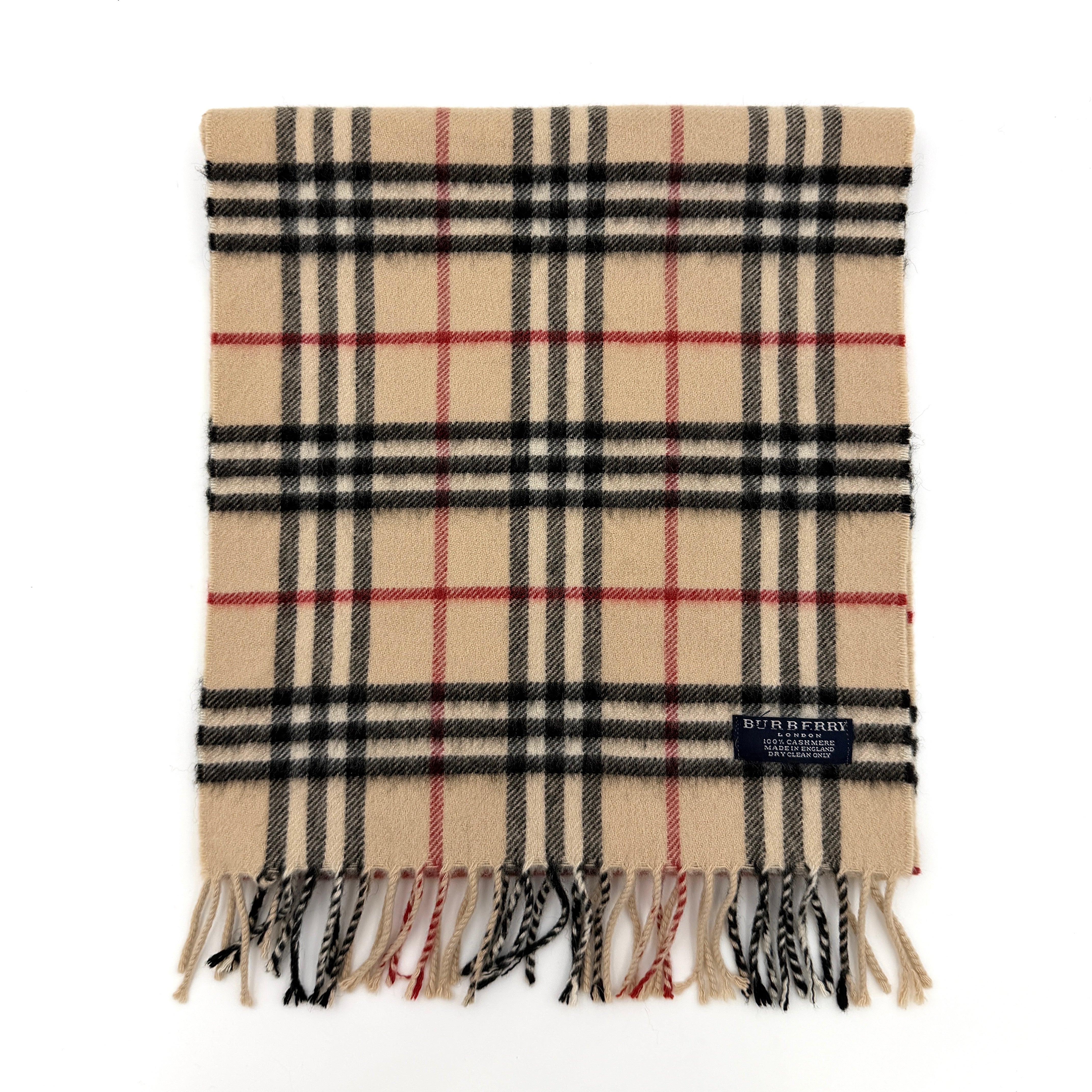 Burberry Nova Check Cashmere Scarf Beige