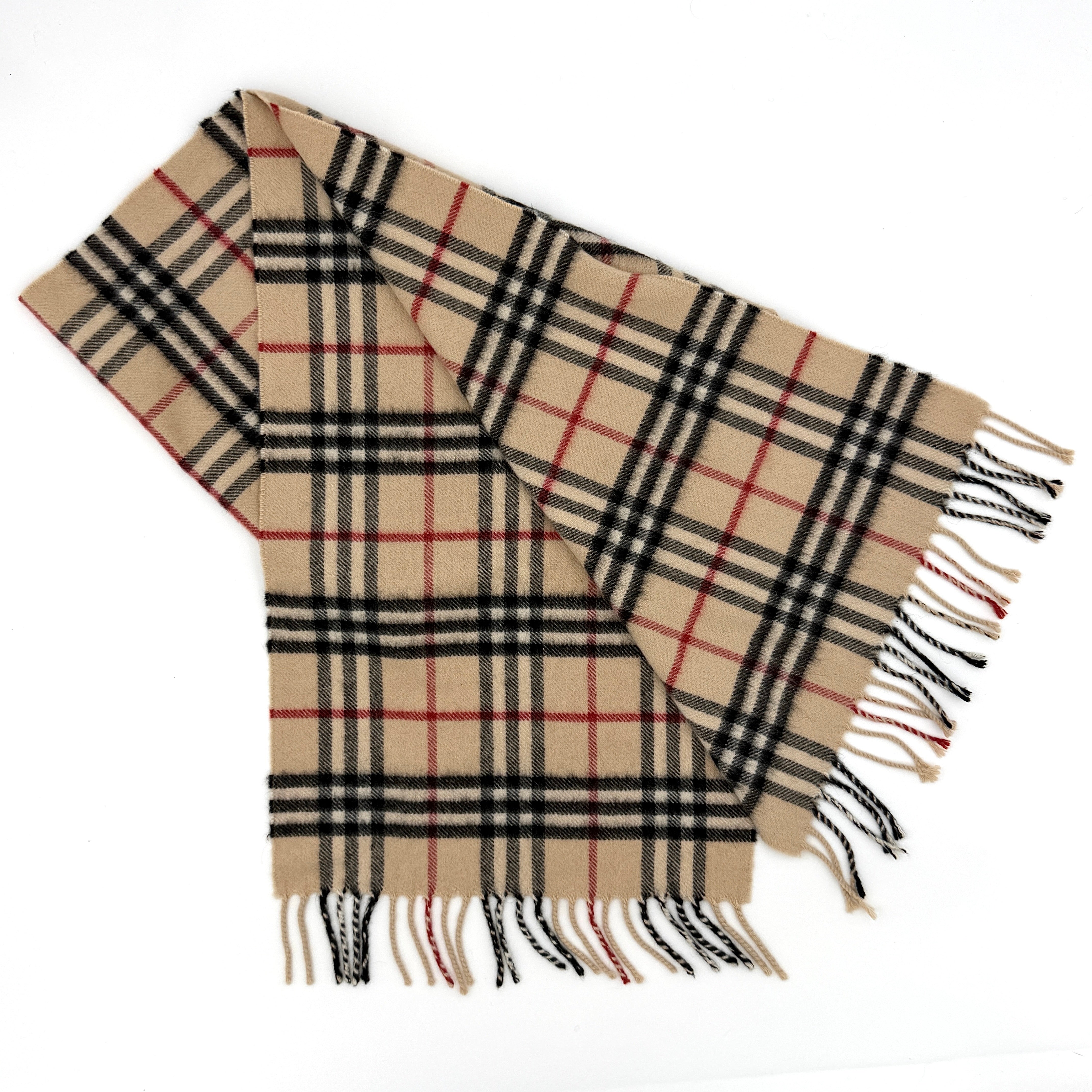 Burberry Nova Check Cashmere Scarf Beige