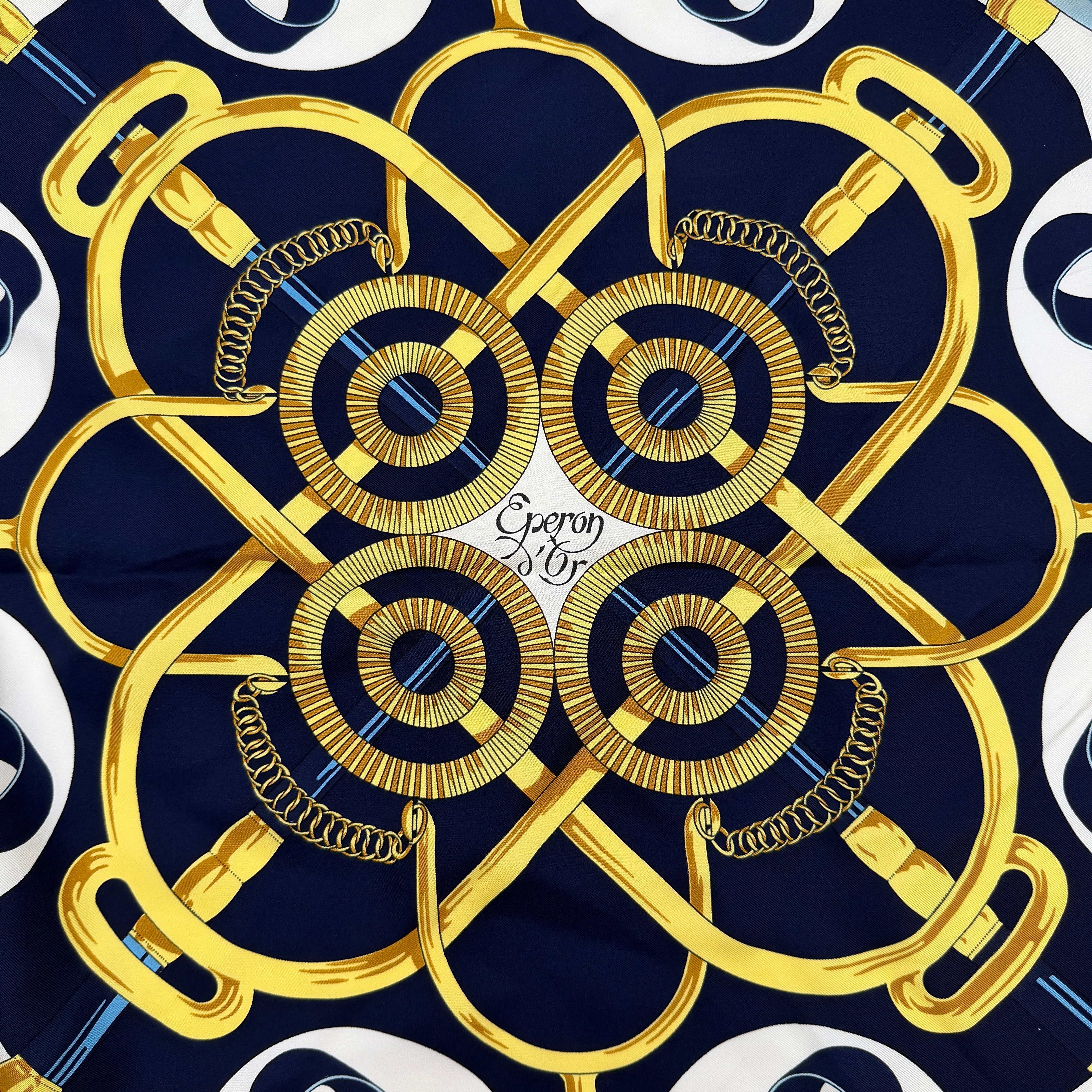 Hermès Éperon D'Or Silk Scarf Multicolor